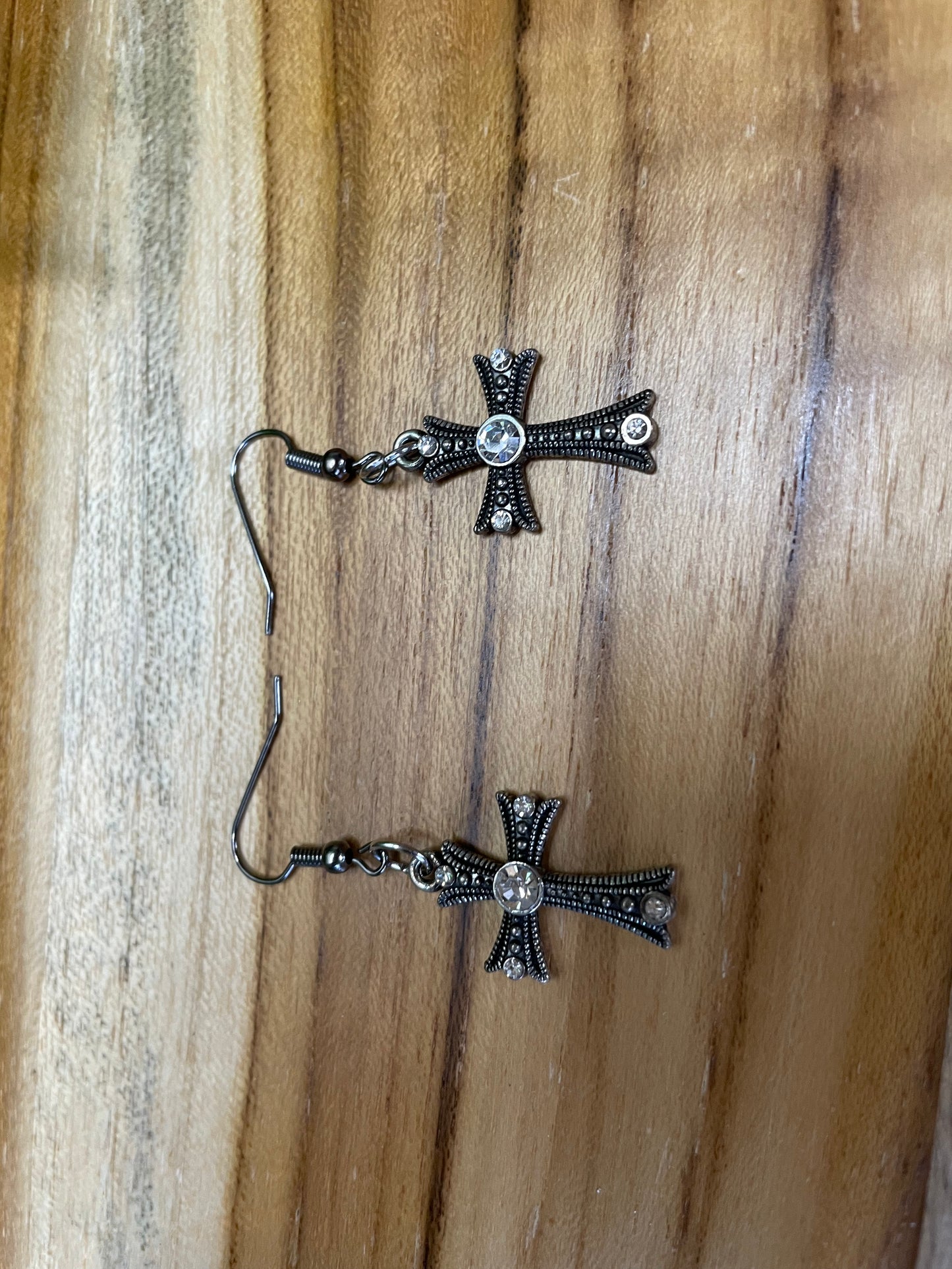 Cross Silver Earrings.