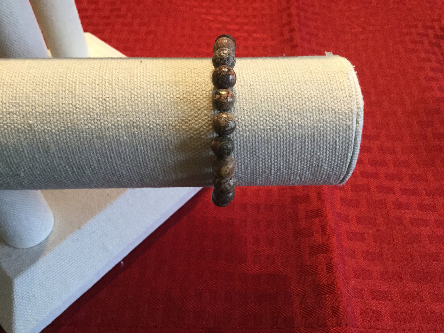 Jasper Leopard Dark Stone, Healing Bracelet.