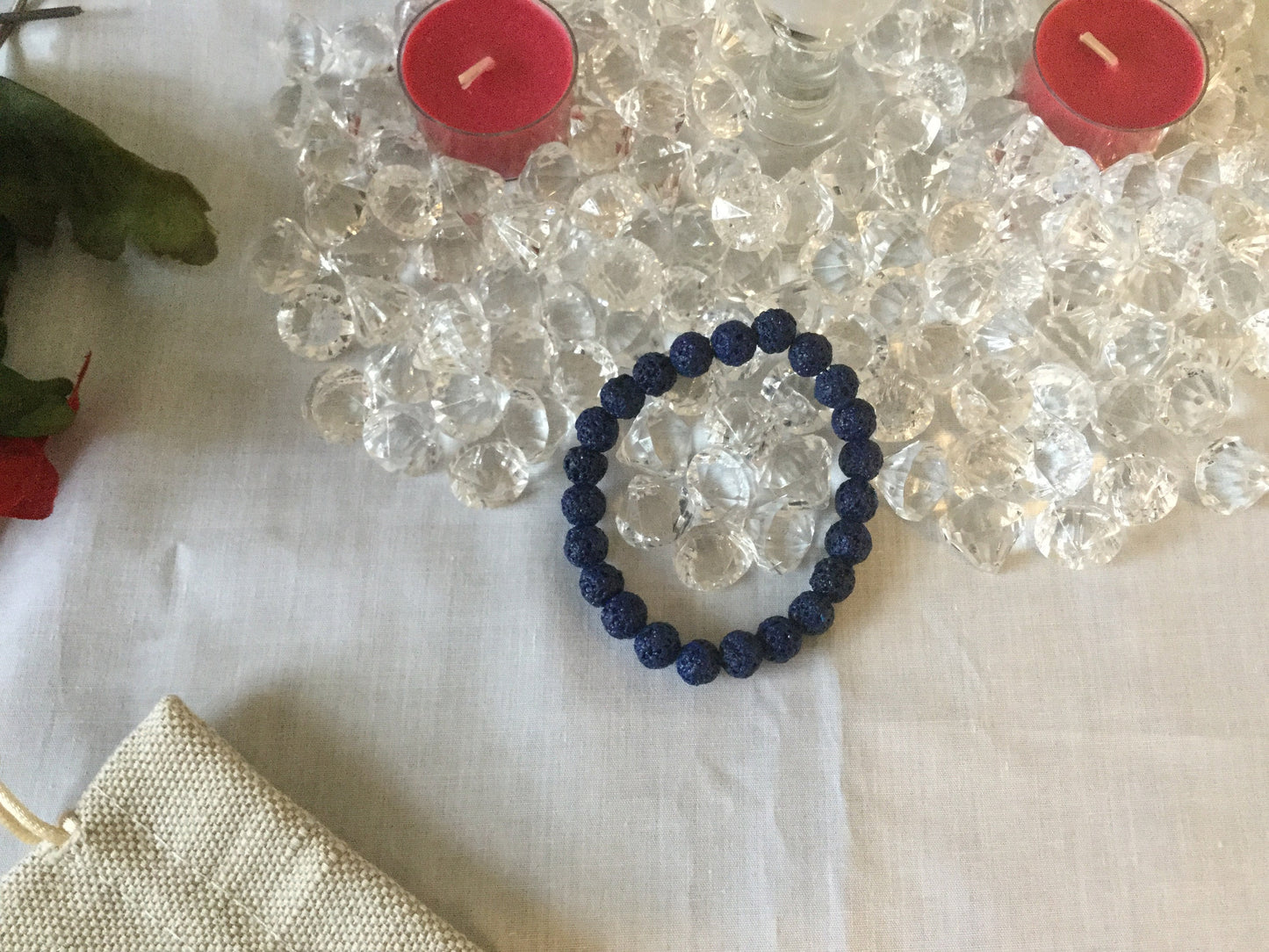 Lava, Blue Lava Stone, Healing Bracelet.