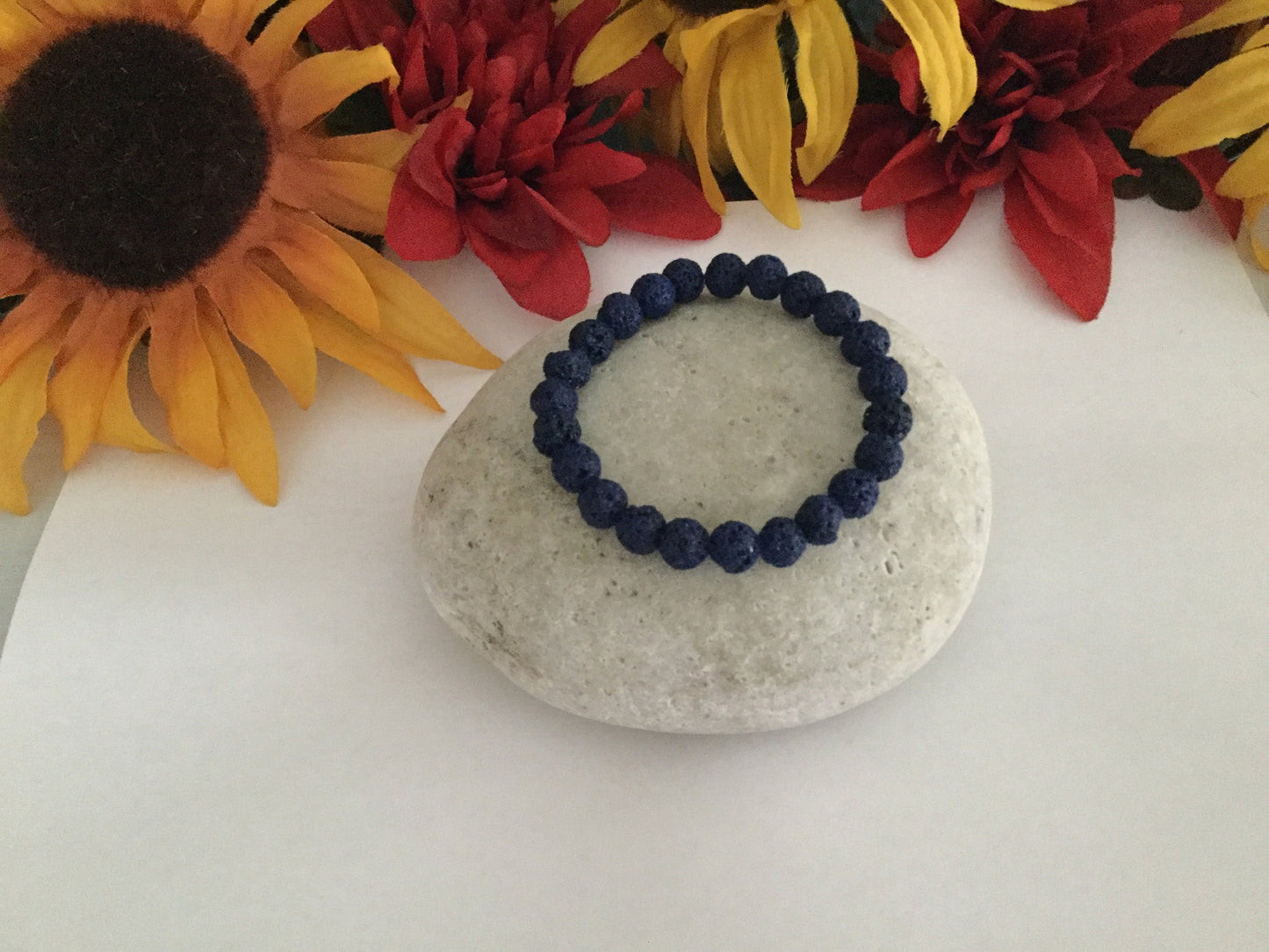 Lava, Blue Lava Stone, Healing Bracelet.