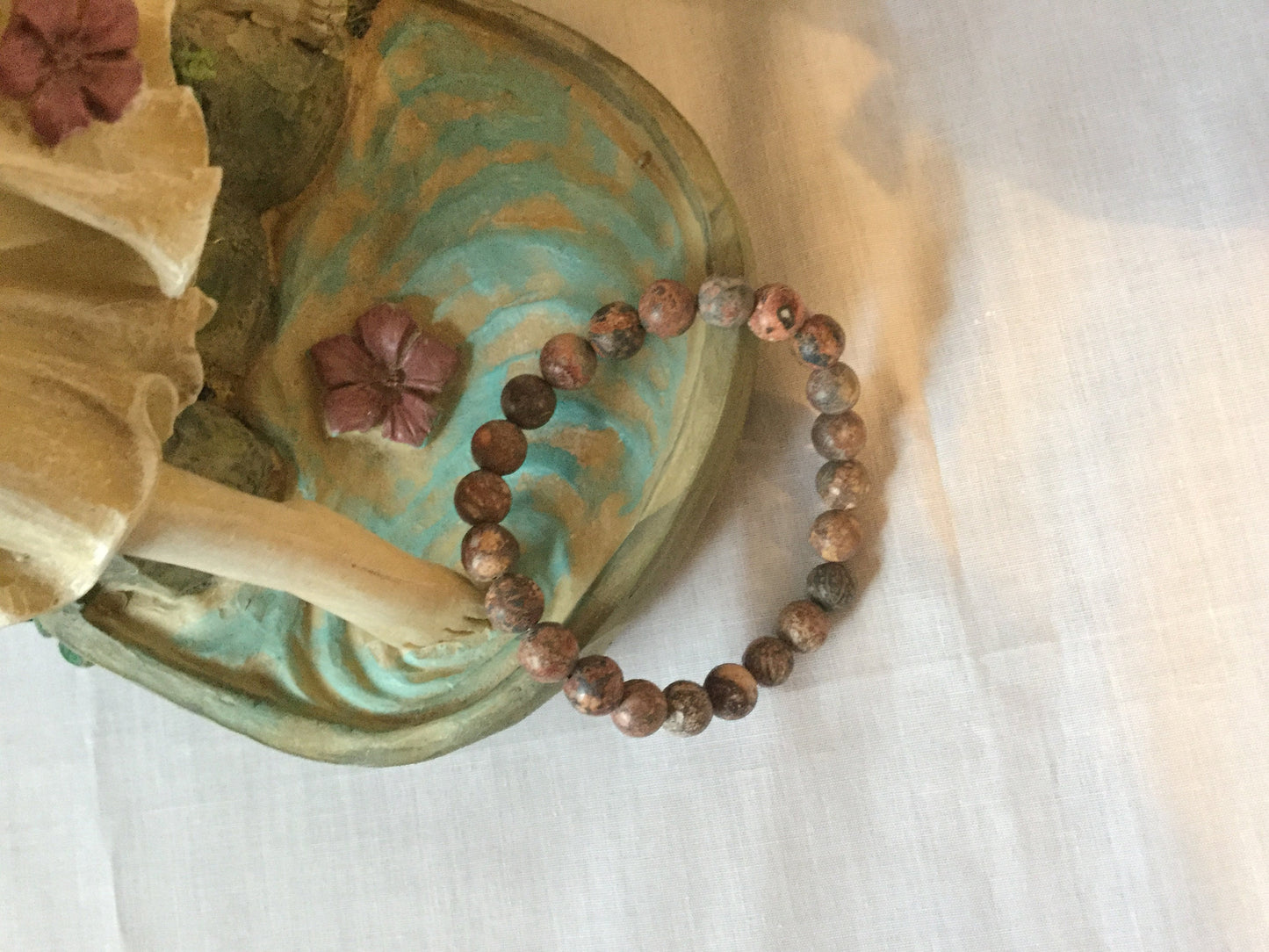 Jasper Leopard Dark Stone, Healing Bracelet.