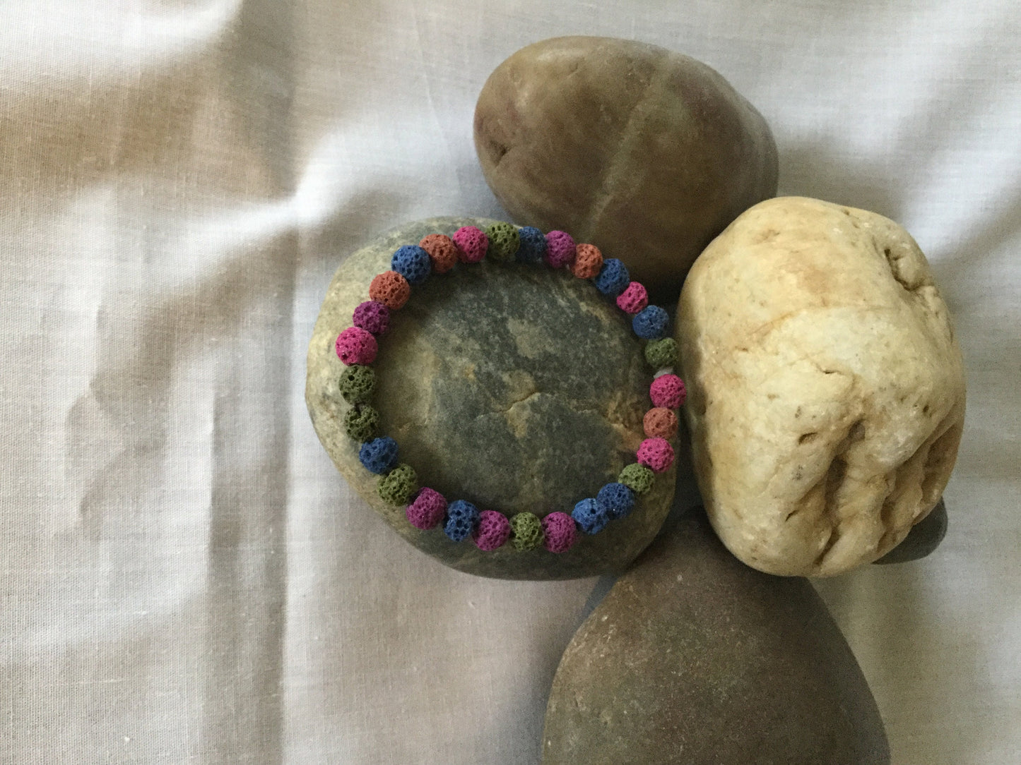 Lava, Volcanic Rock/Lava, Multicolor, Healing Bracelet.