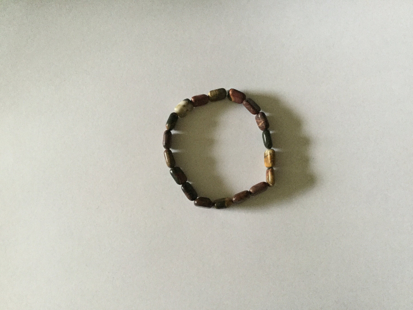 Jasper Red Line Stone, Healing Bracelet.