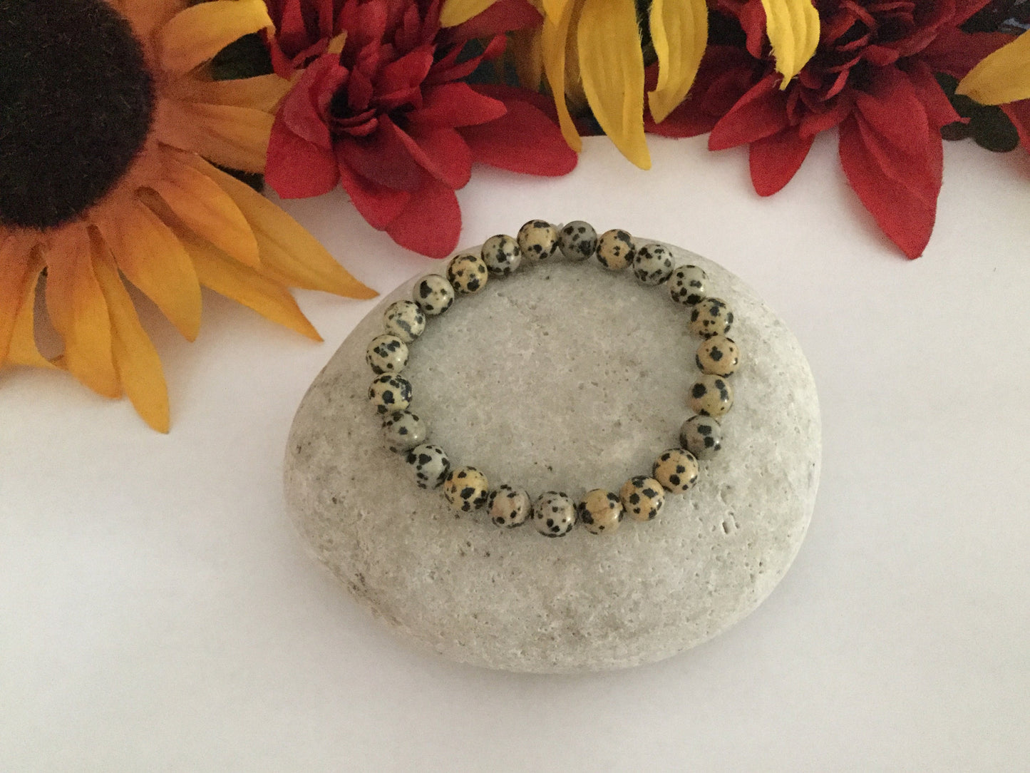 Jasper Dalmatian,  Healing Bracelet.