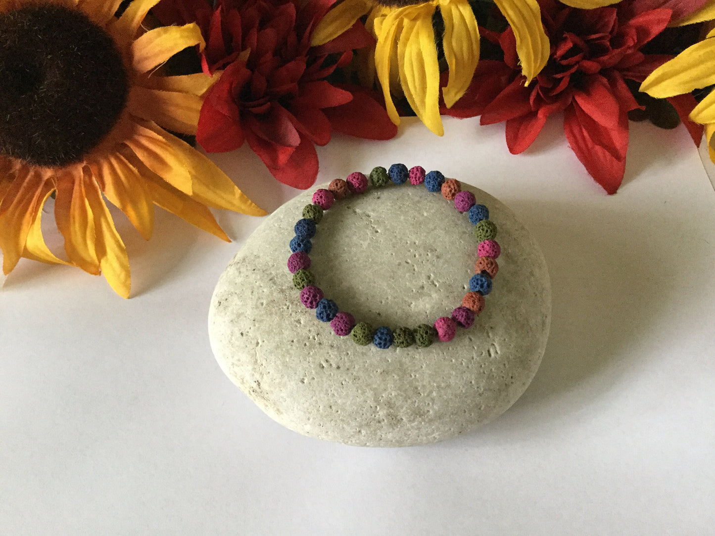 Lava, Volcanic Rock/Lava, Multicolor, Healing Bracelet.