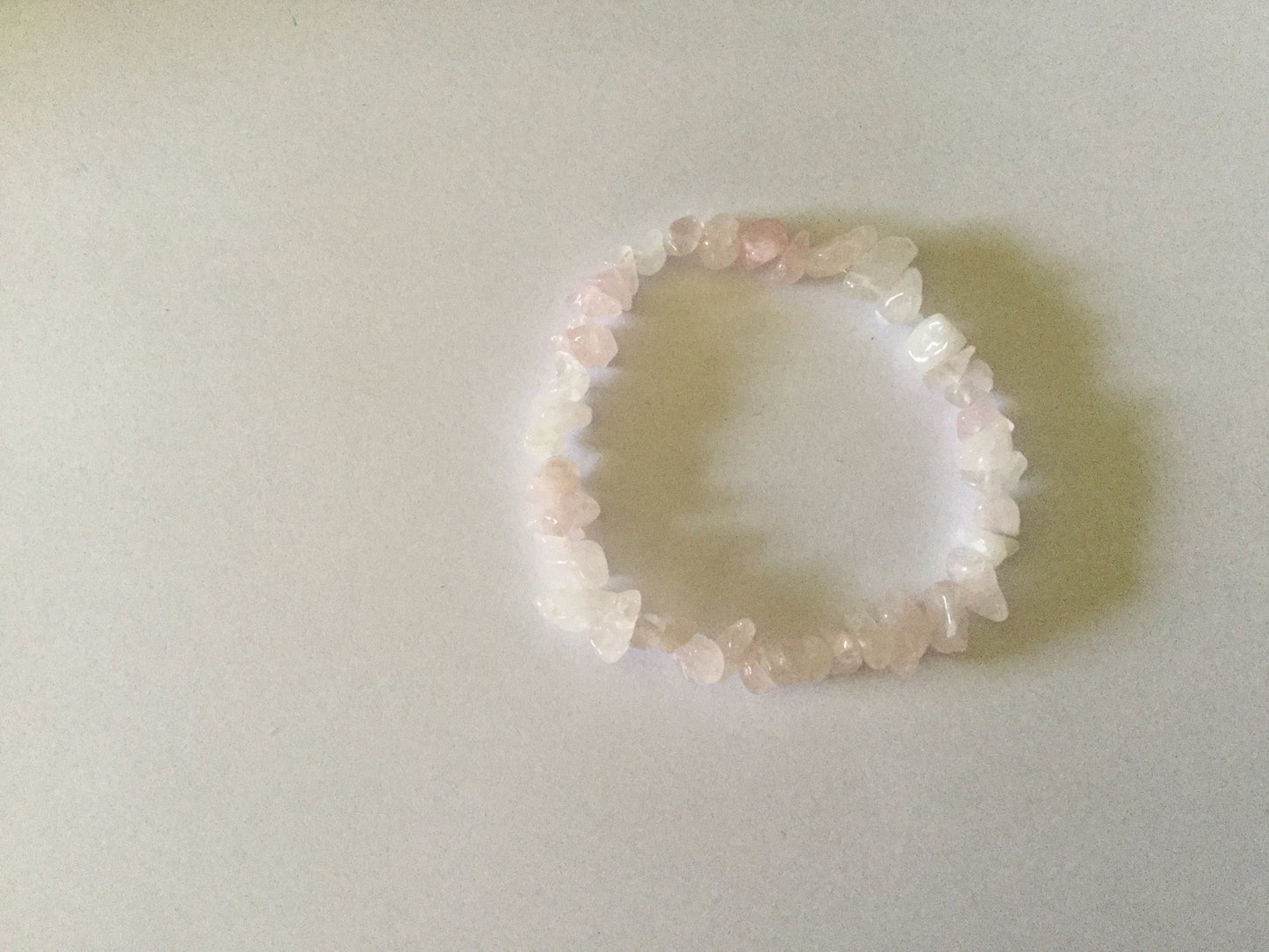 Rose Quartz Chipped Stones, Healing Bracelet.