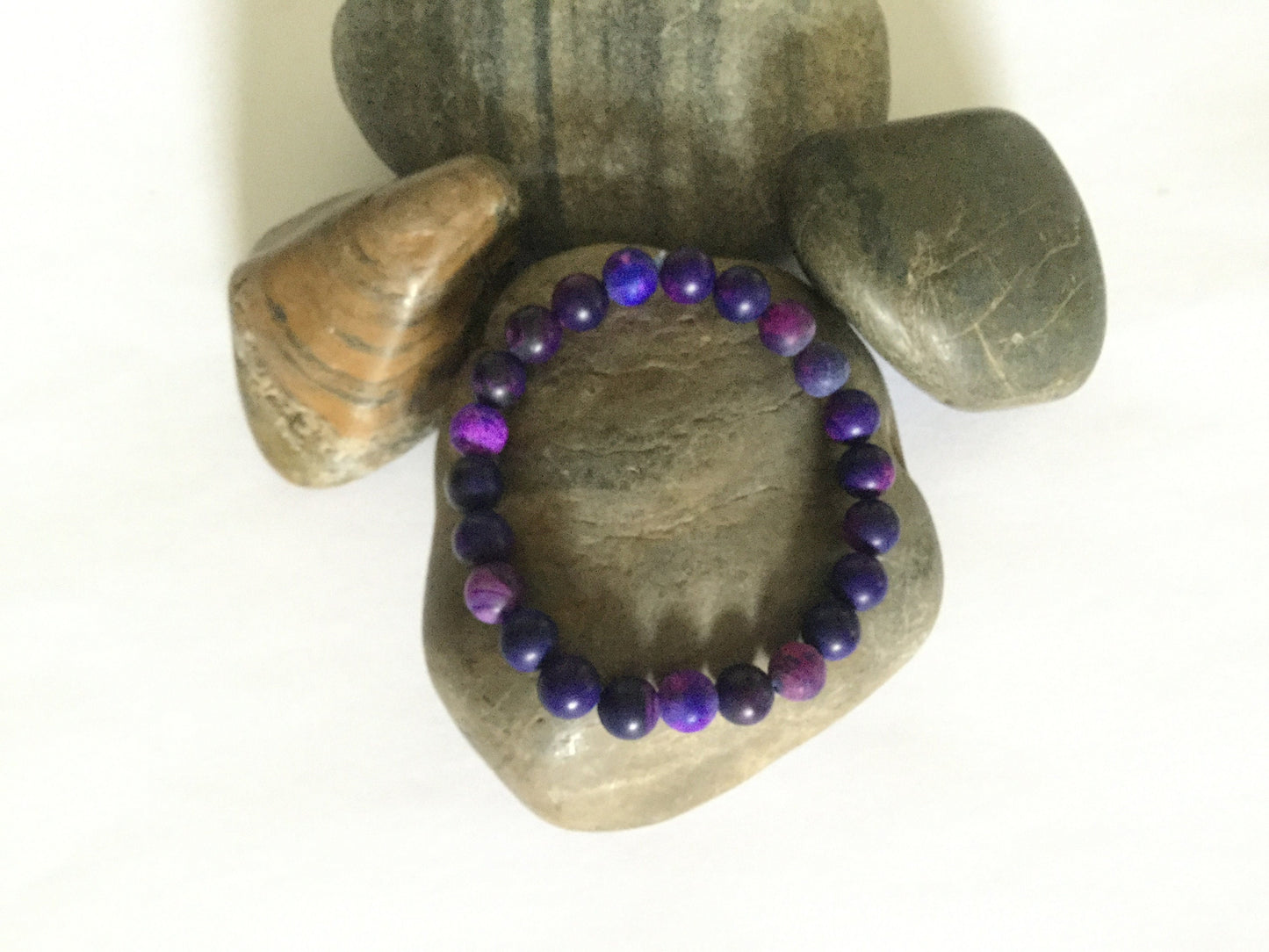 Agate Stone “Purple” , Healing Bracelet.