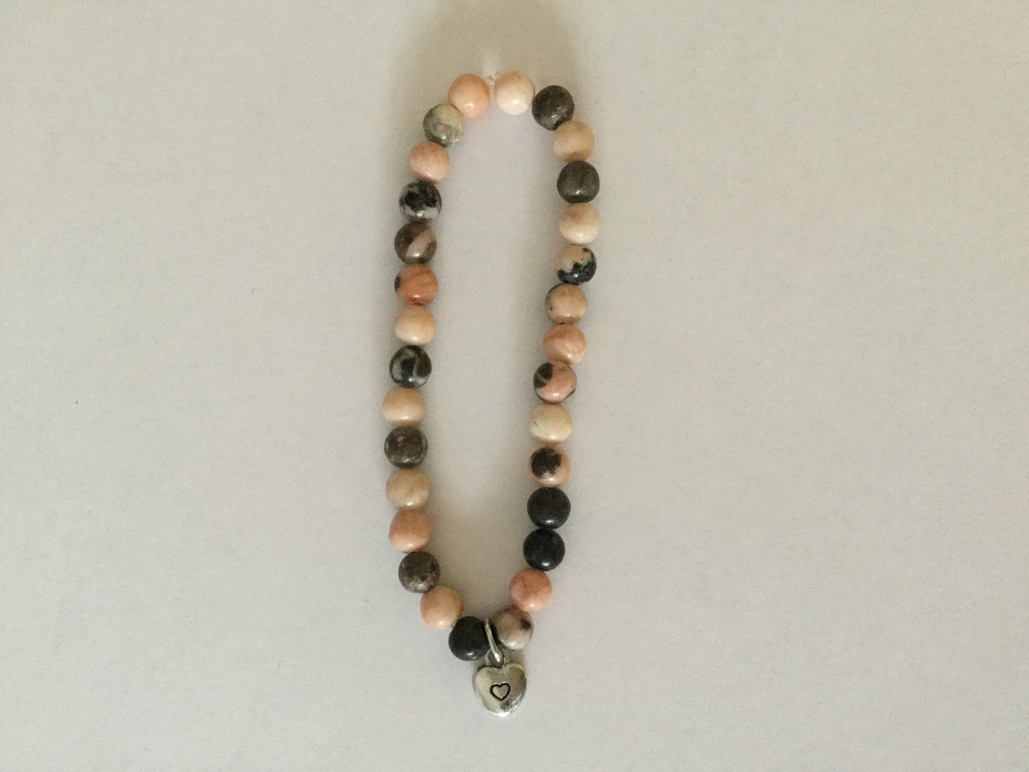 Jasper w/Love Charm, Healing Bracelet.