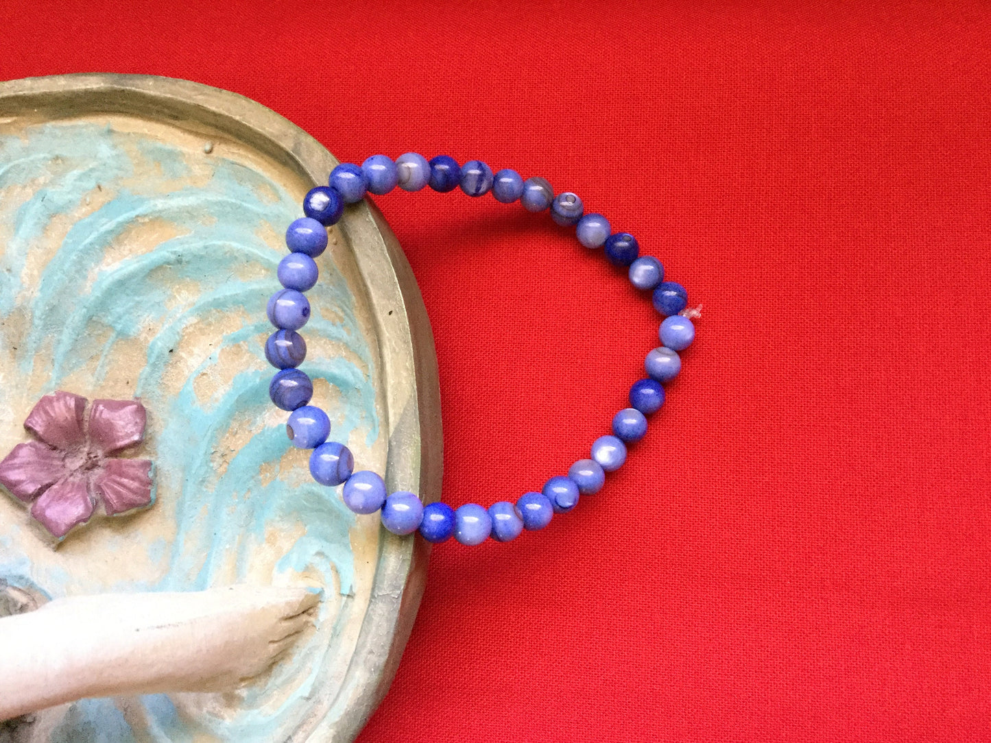 Shell, Light Blue Shell, Healing Bracelet.