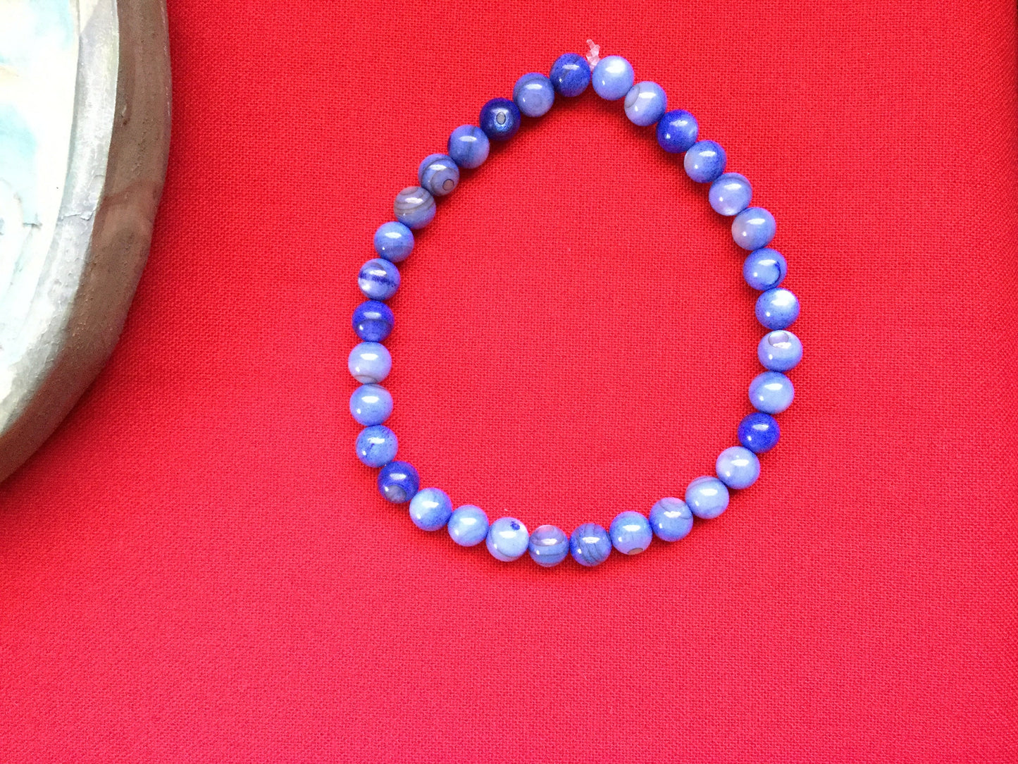 Shell, Light Blue Shell, Healing Bracelet.