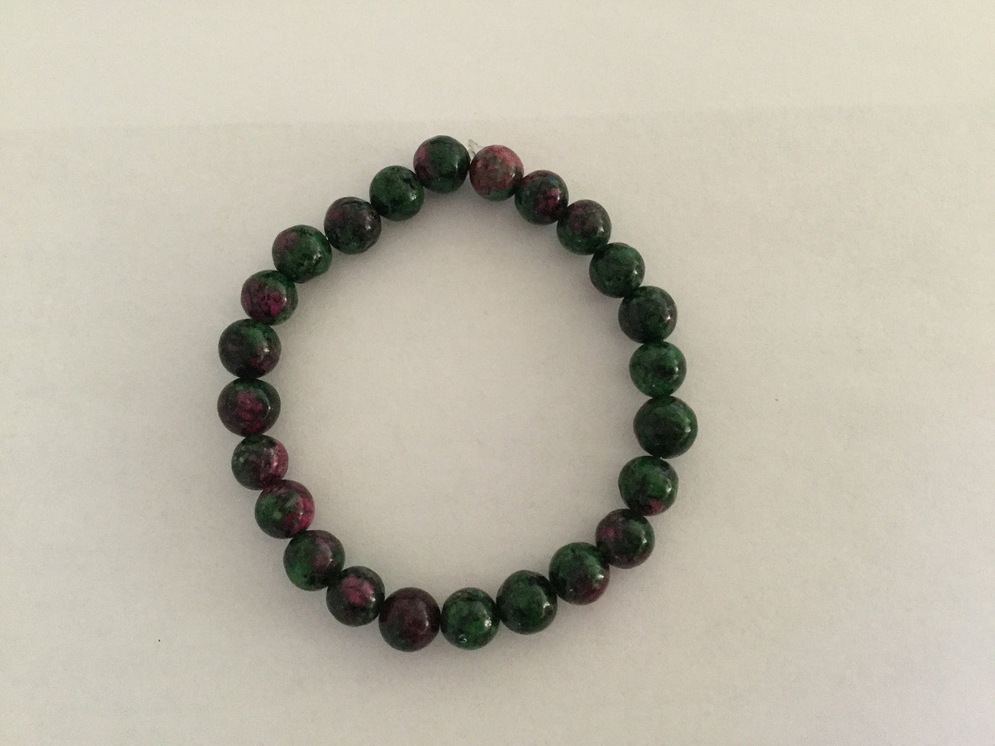 Jasper Stone, “Green & Rose” Healing Bracelet..