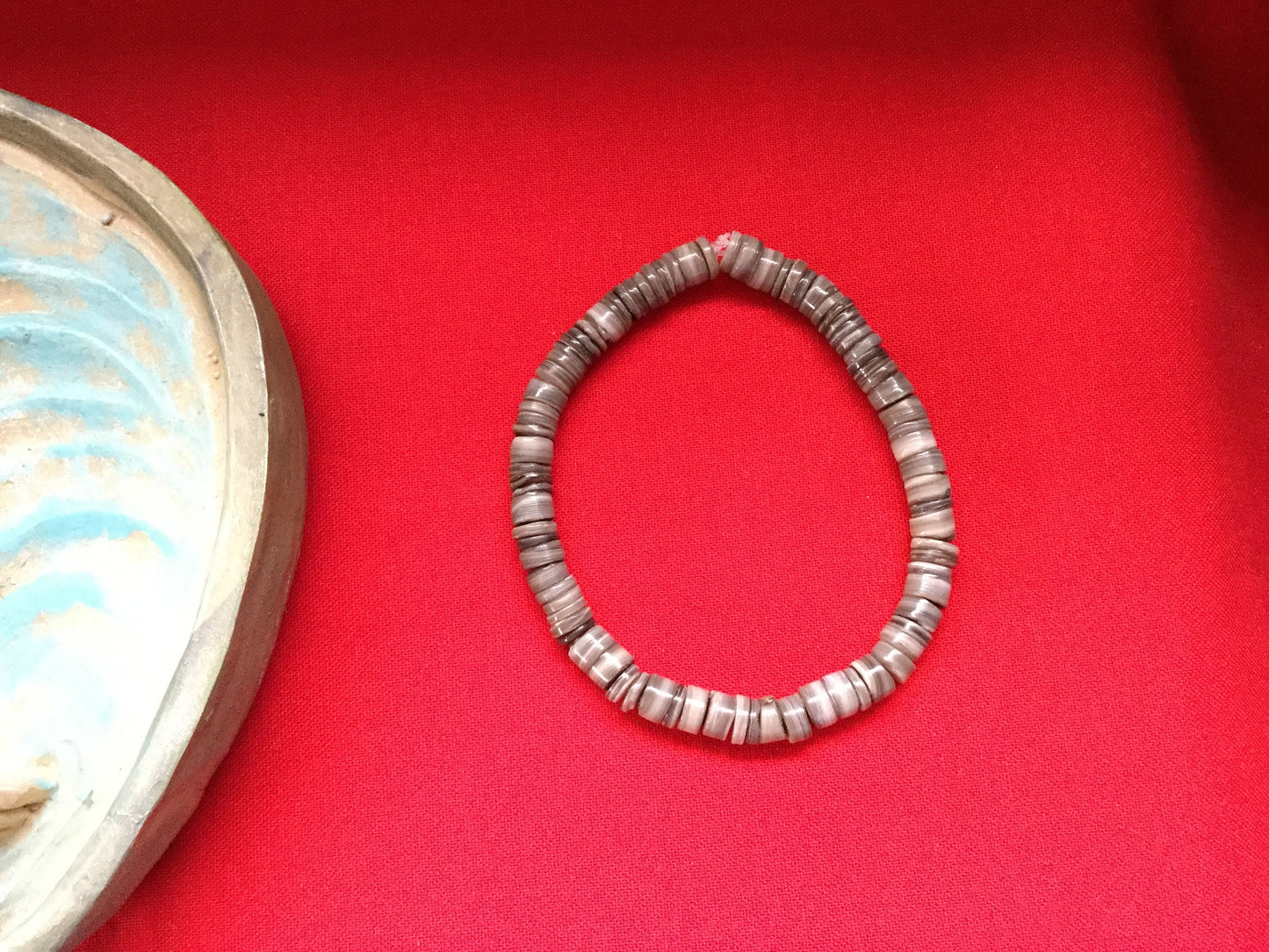 Shell,  “Disk Grey” Healing Bracelet.