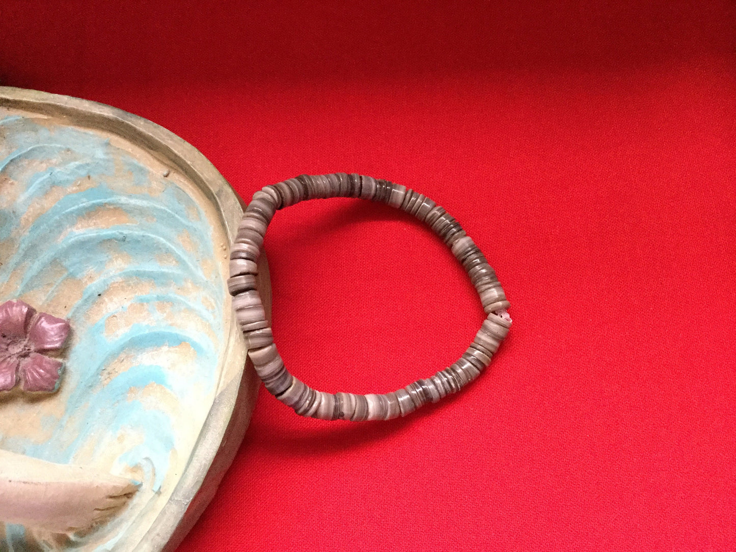Shell,  “Disk Grey” Healing Bracelet.