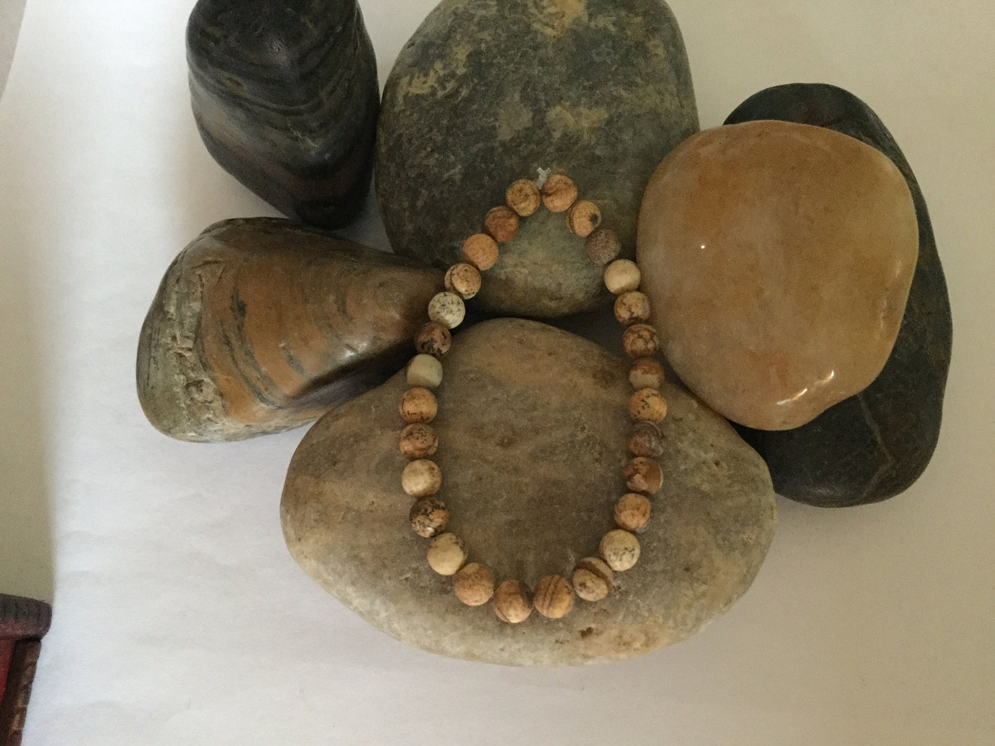 Jasper Beige Stones,1 Healing Bracelet.