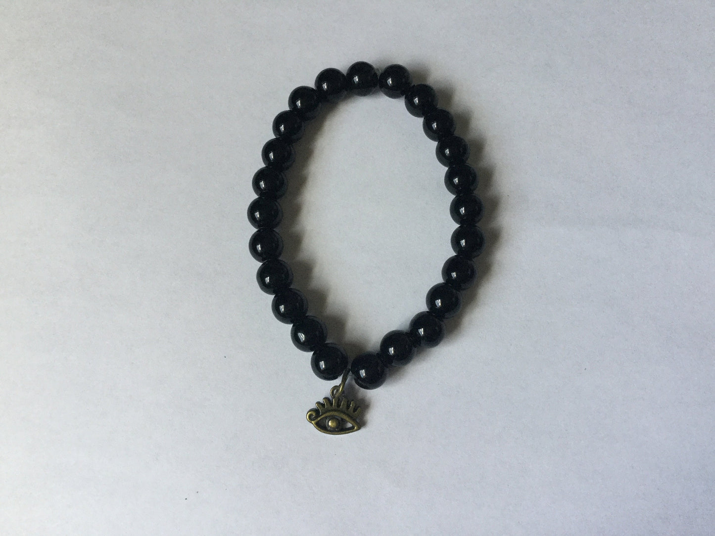 Jasper Black, w/Evil Eye, Healing Bracelet.