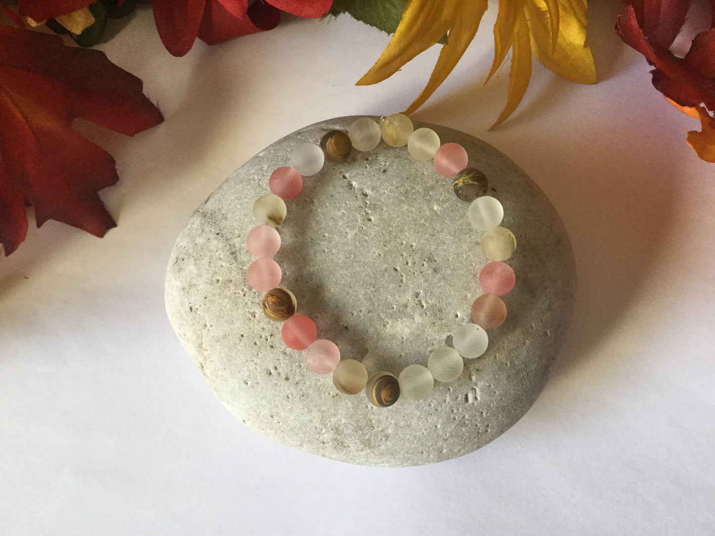 Cherry Quartz Stone, Healing Bracelet.