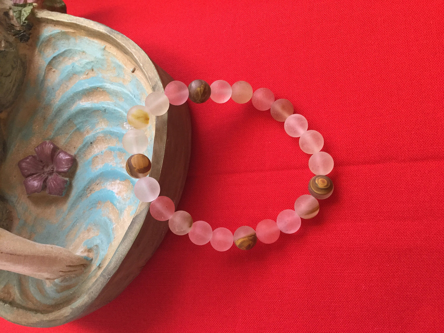 Cherry Quartz Stone, Healing Bracelet.