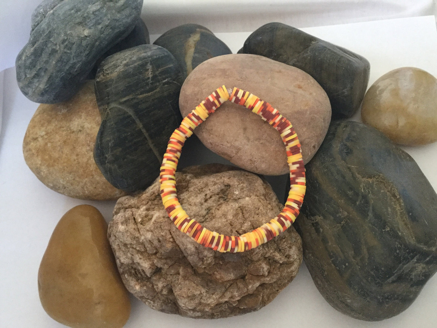 Clay, Yellow Multi Colors,  Healing Bracelet.