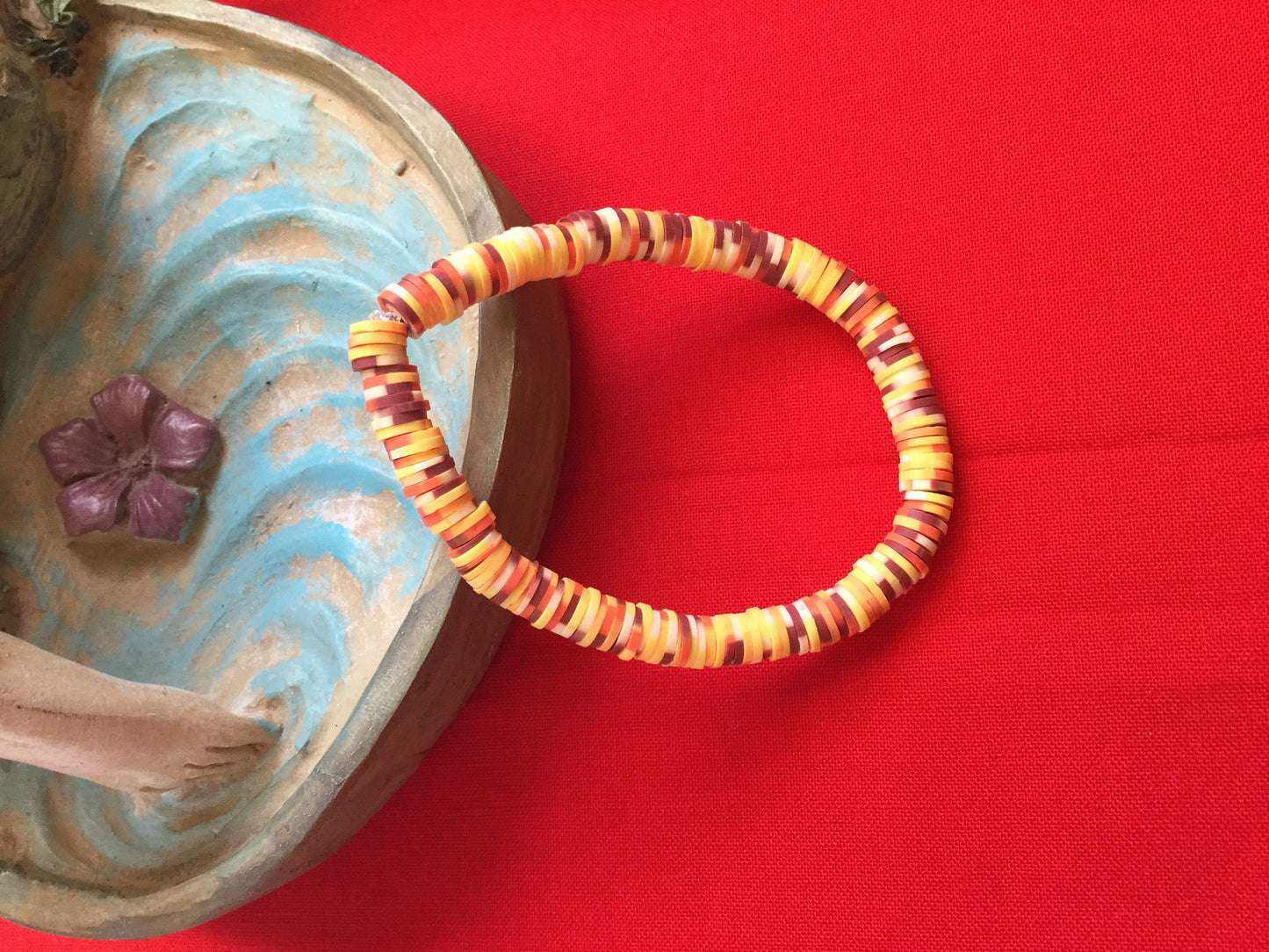 Clay, Yellow Multi Colors,  Healing Bracelet.