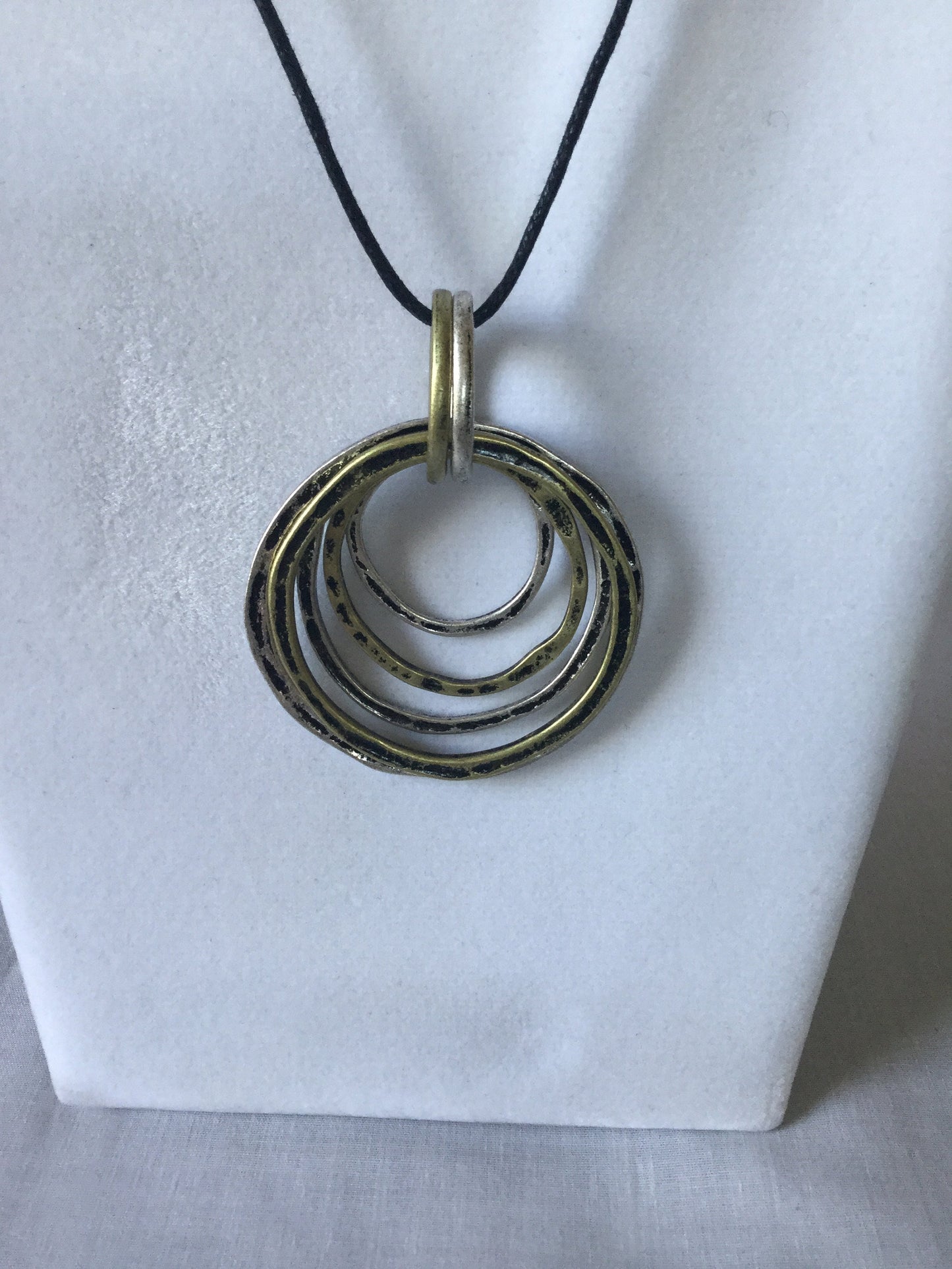 Rings of Power, Black Corded Necklace.