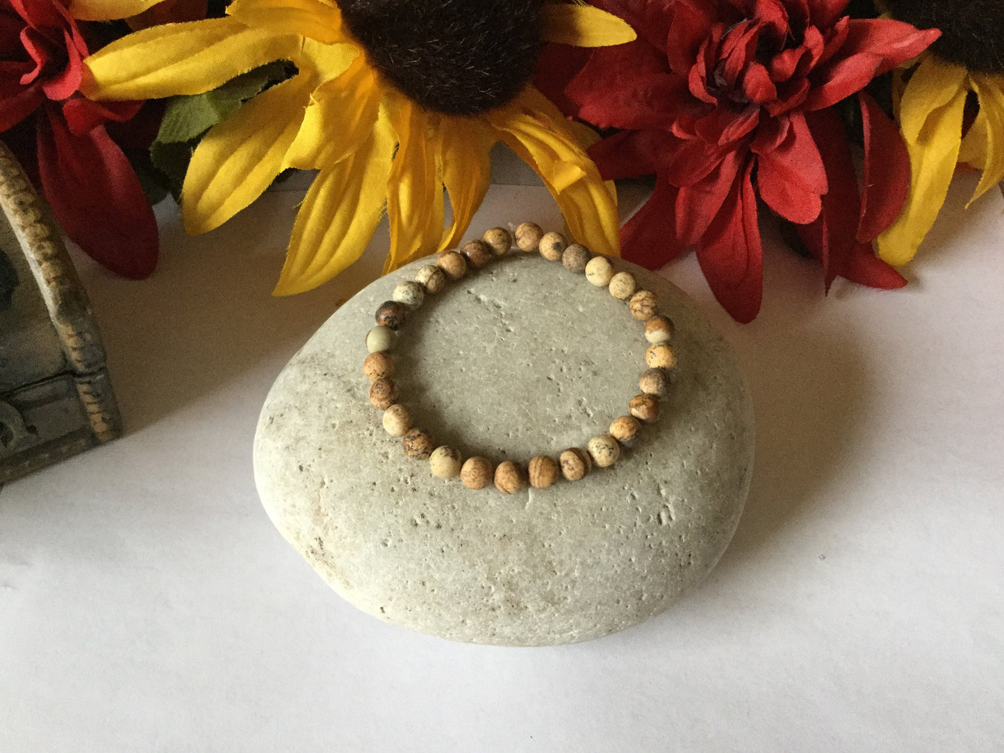 Jasper Beige Stones,1 Healing Bracelet.