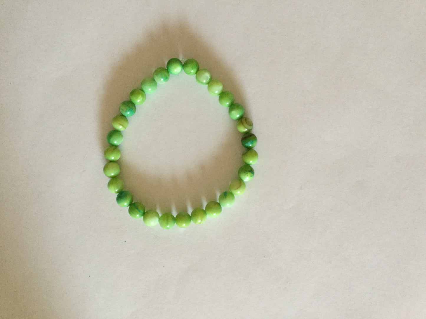 Shell,  Green Healing Bracelet.