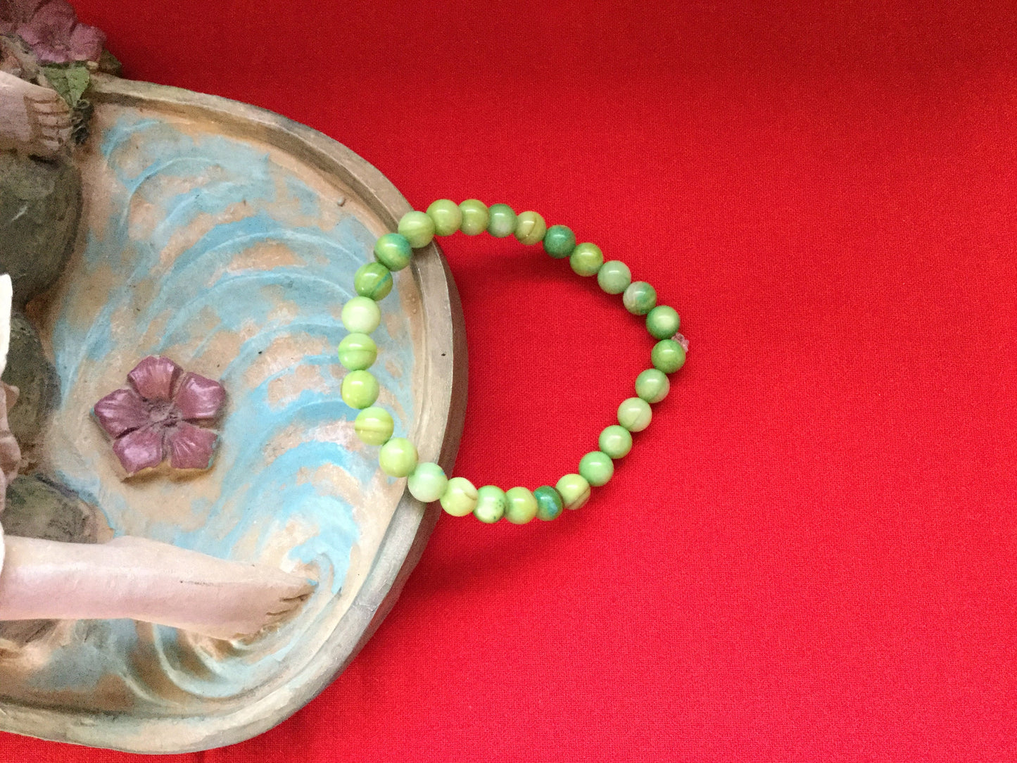 Shell,  Green Healing Bracelet.