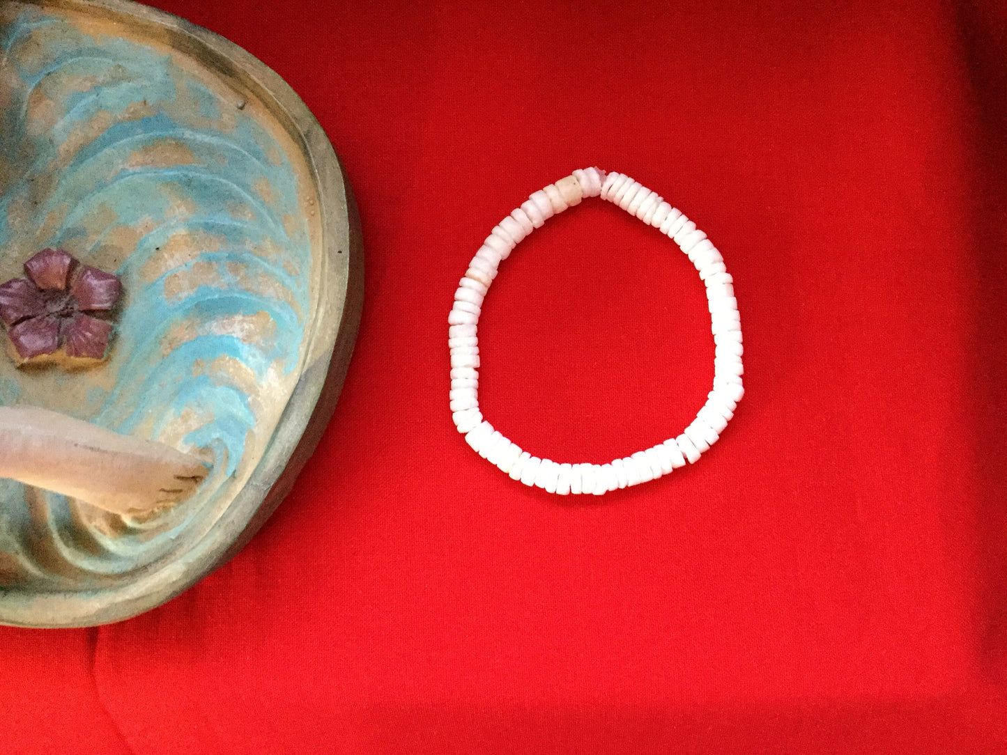 Shell, Moon Shell,  White Healing Bracelet.