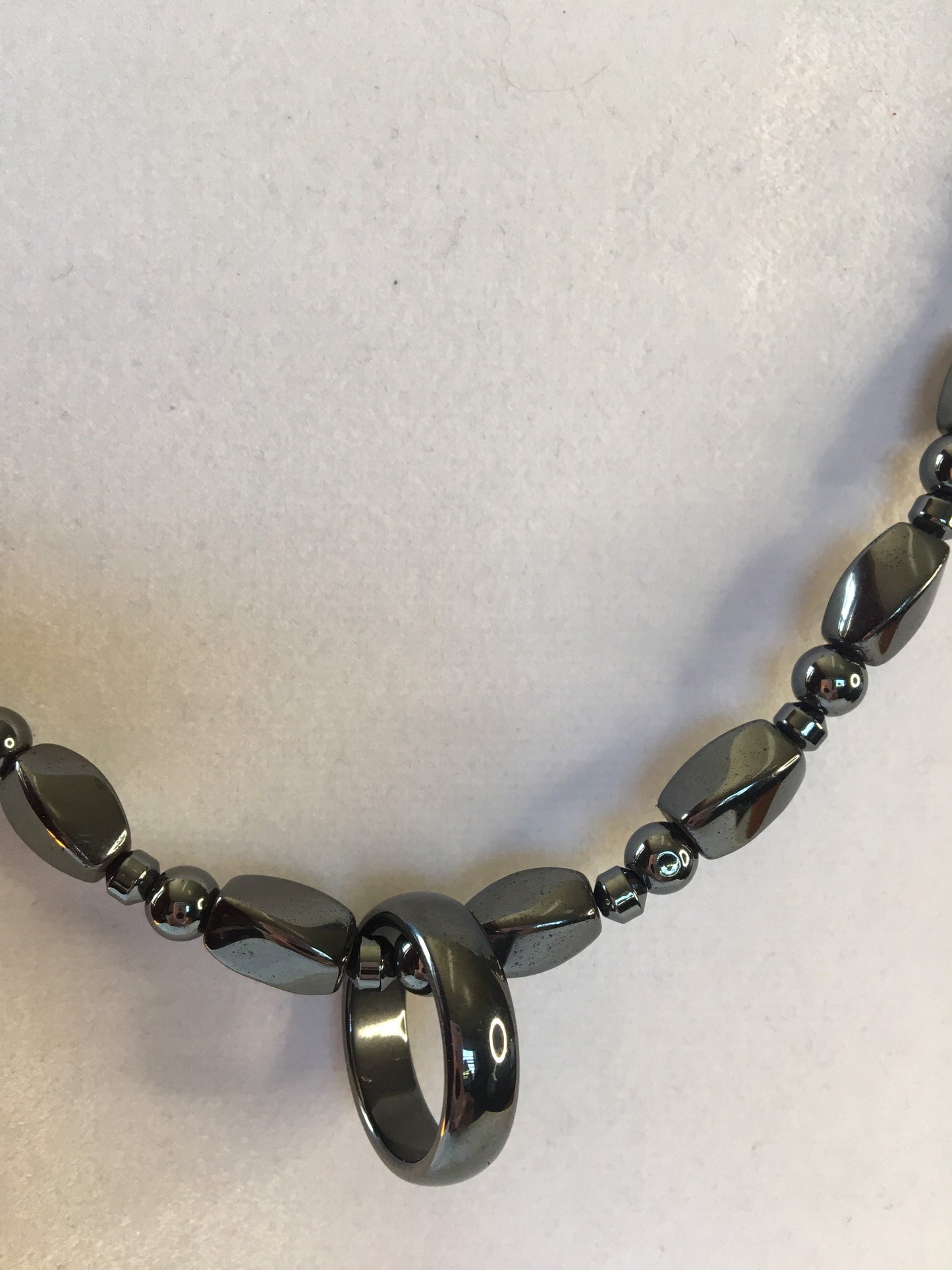 Hematite Magnetic Necklace w/Hematite Ring.