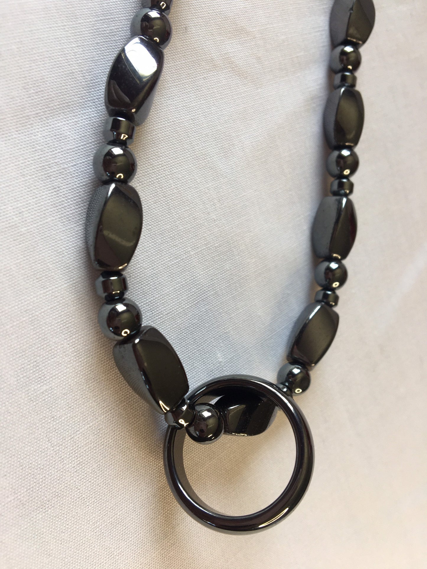 Hematite Magnetic Necklace w/Hematite Ring.