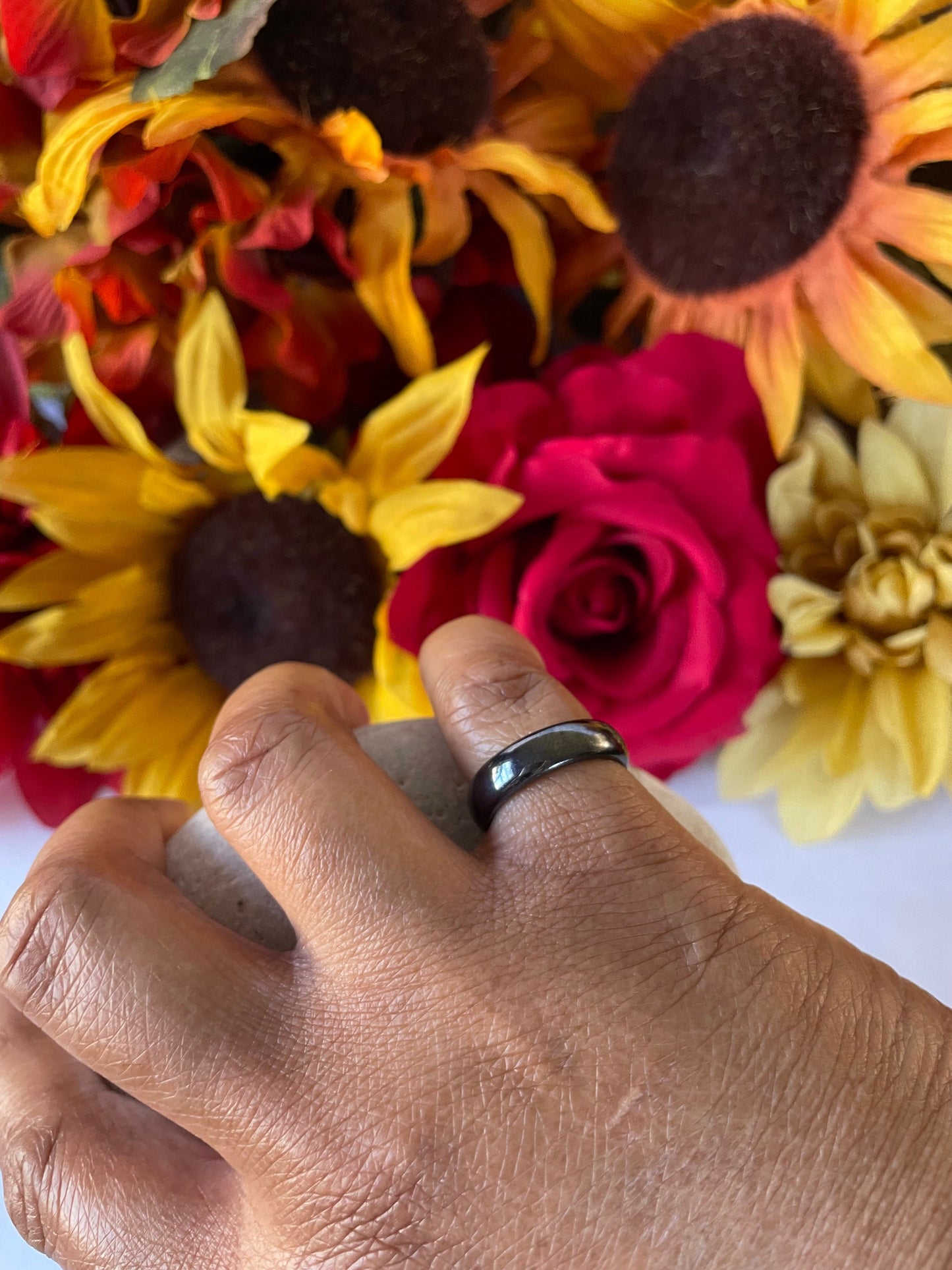 Hematite Non-Magnetic Ring, Healing Ring.