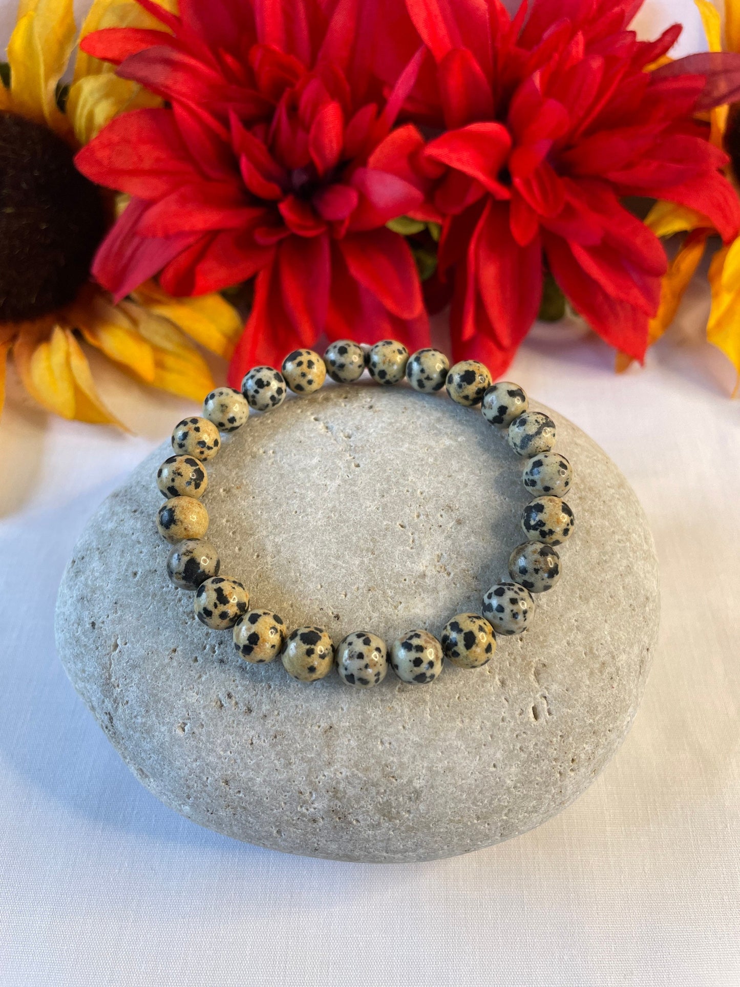 Jasper Dalmatian,  Healing Bracelet.