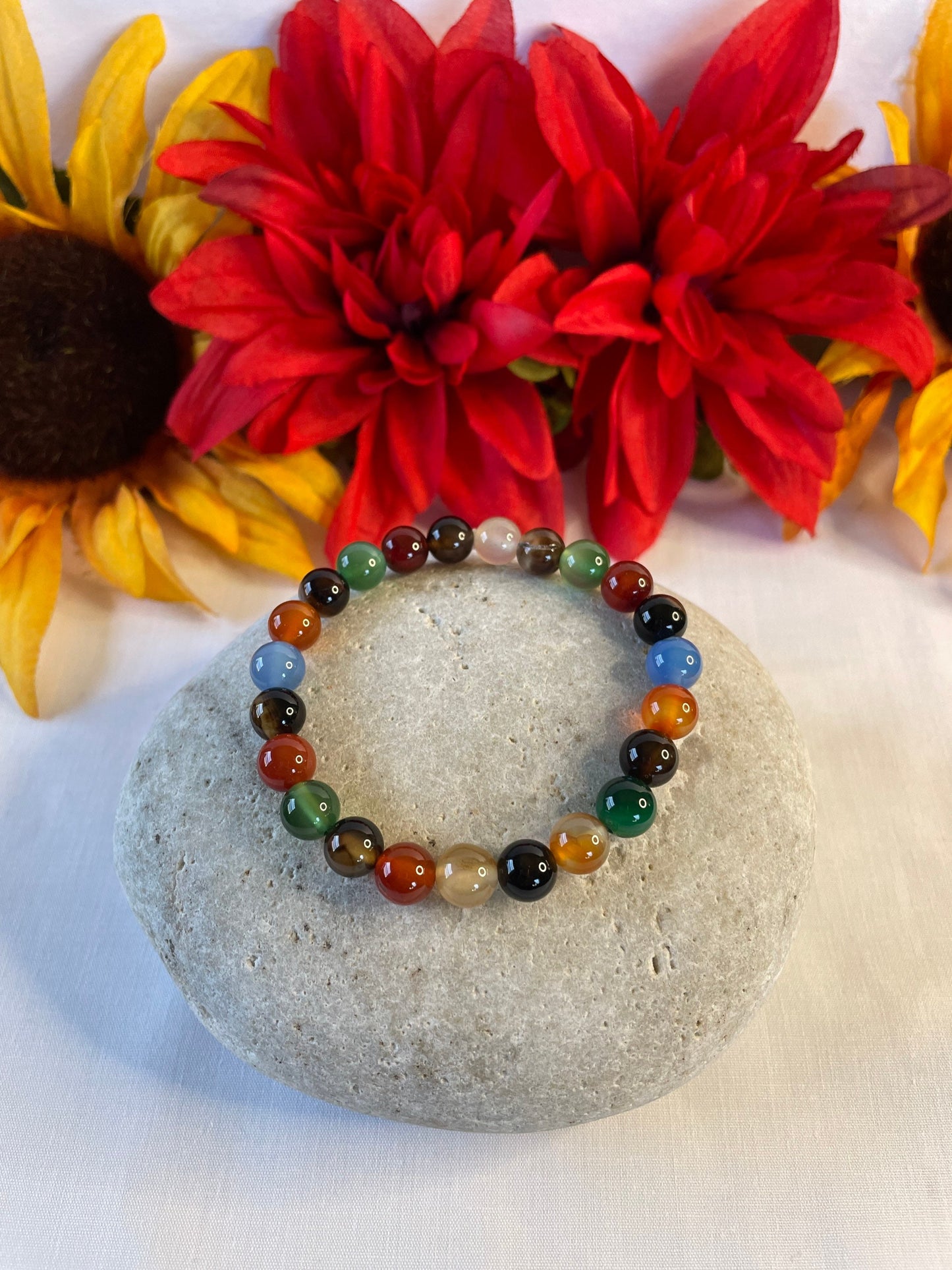 Agate Stone “Multi Color” , Healing Bracelet.