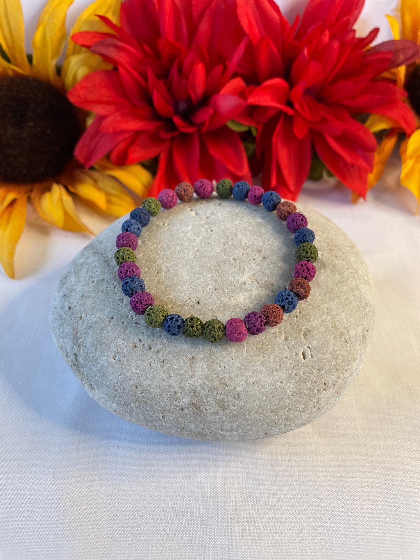 Lava, Volcanic Rock/Lava, Multicolor, Healing Bracelet.