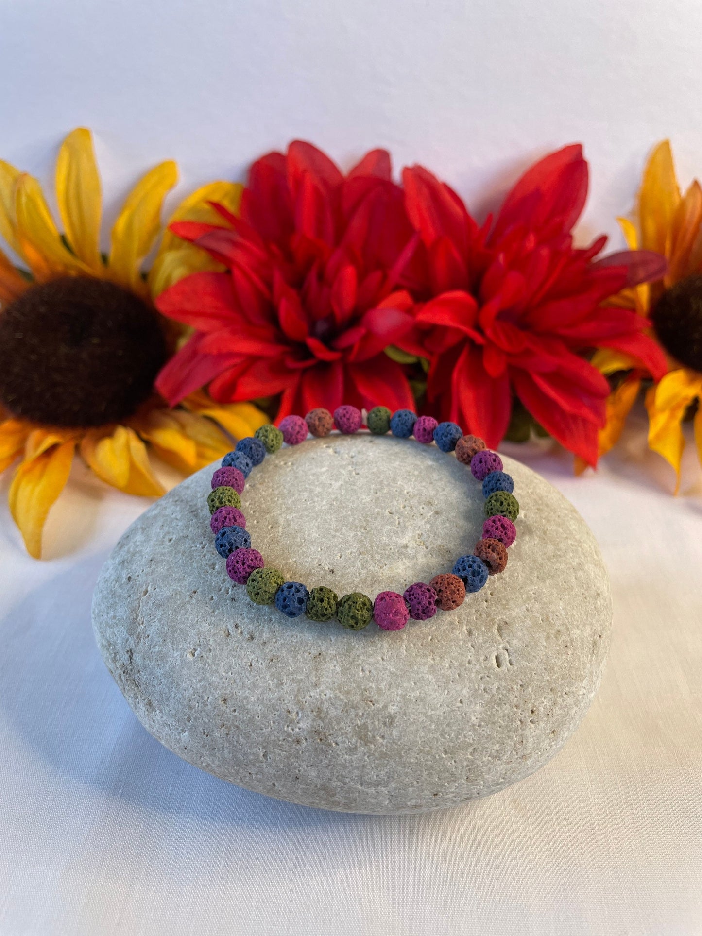 Lava, Volcanic Rock/Lava, Multicolor, Healing Bracelet.