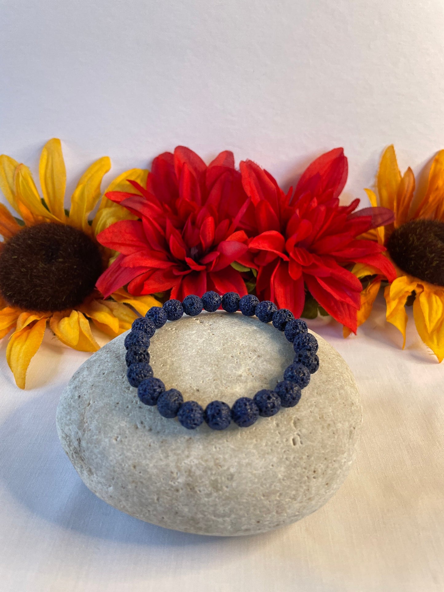 Lava, Blue Lava Stone, Healing Bracelet.