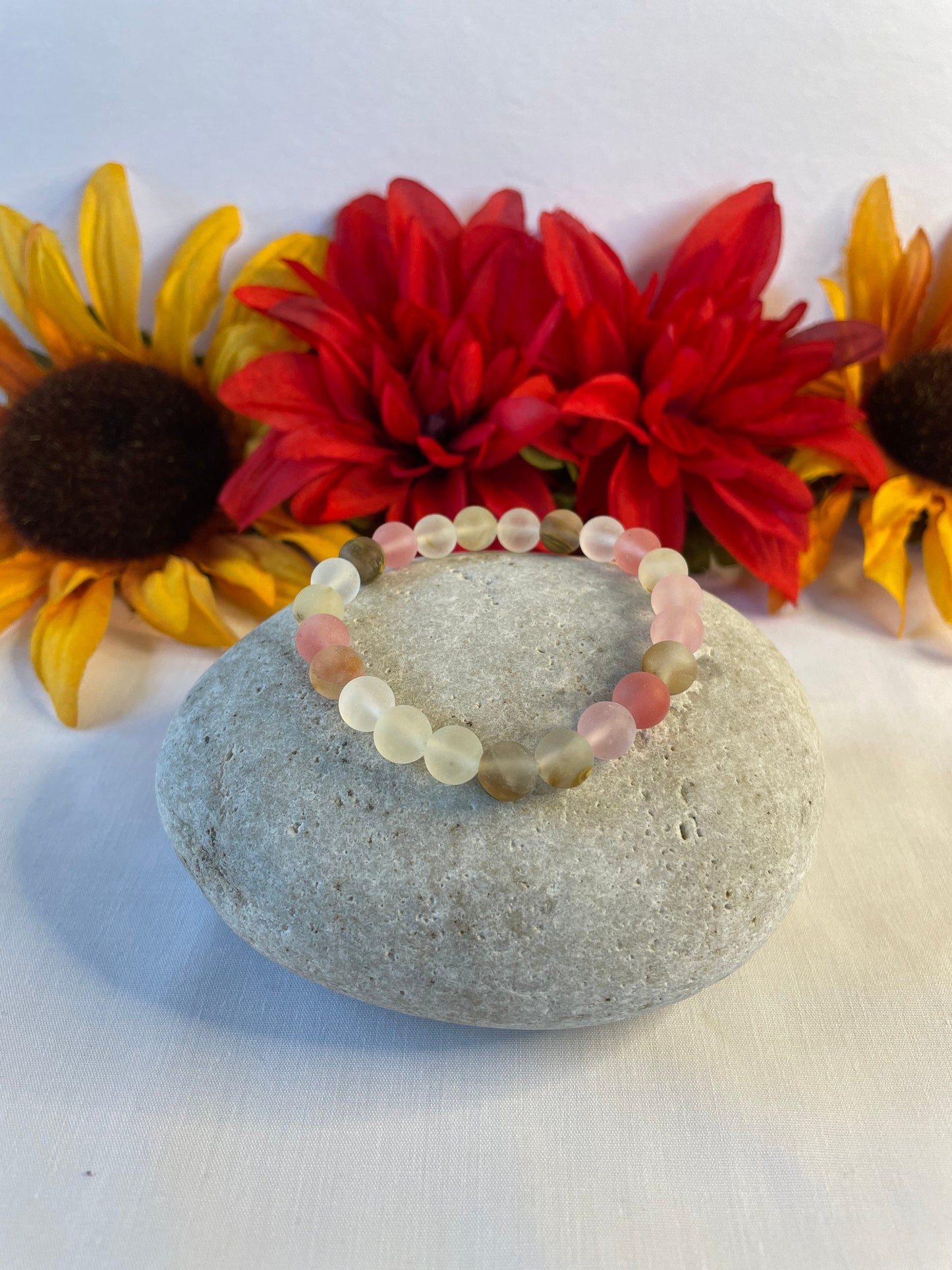 Cherry Quartz Stone, Healing Bracelet.