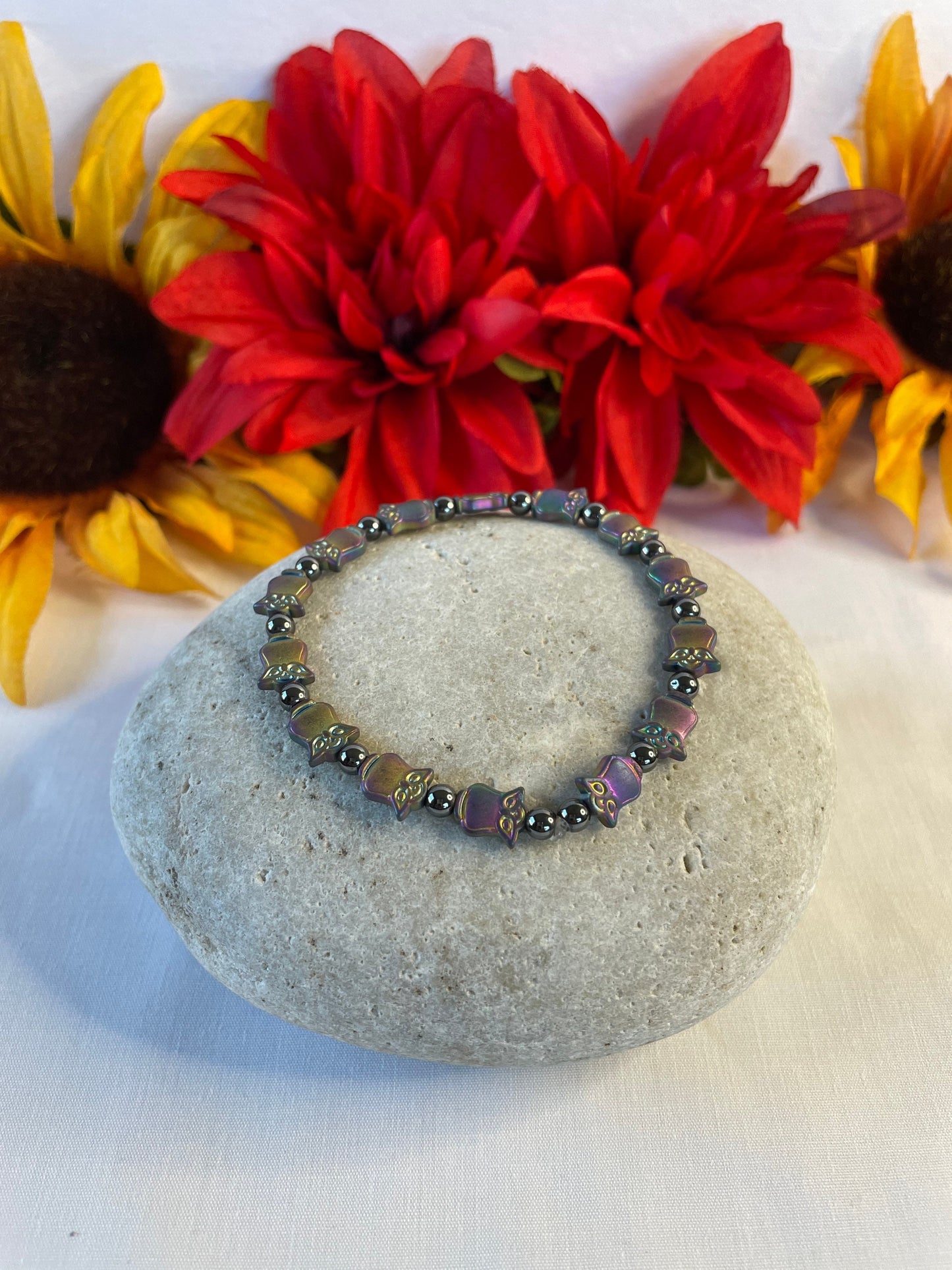 Owl Hematite, Healing Bracelet.