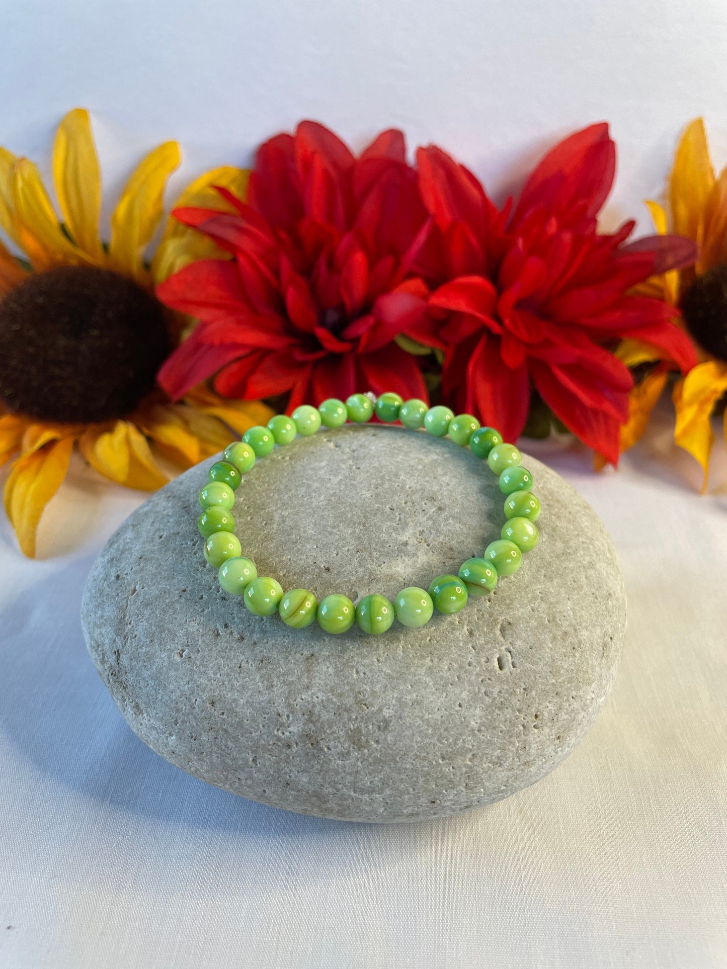 Shell,  Green Healing Bracelet.