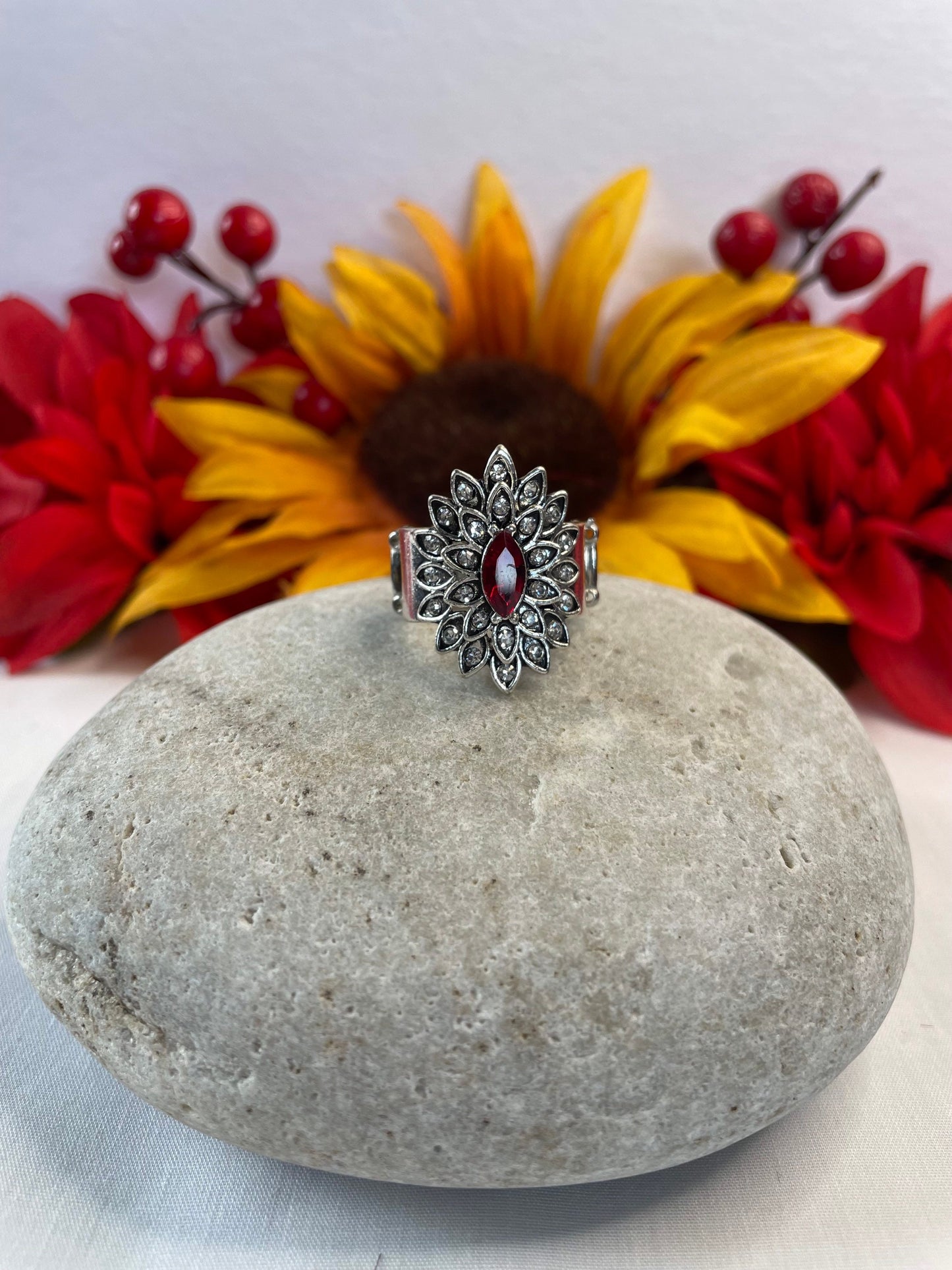 Red Ruby Stone, Classic Ring