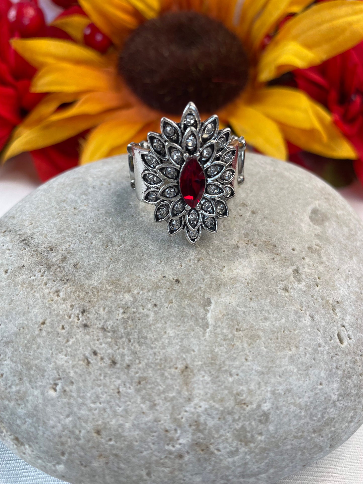 Red Ruby Stone, Classic Ring