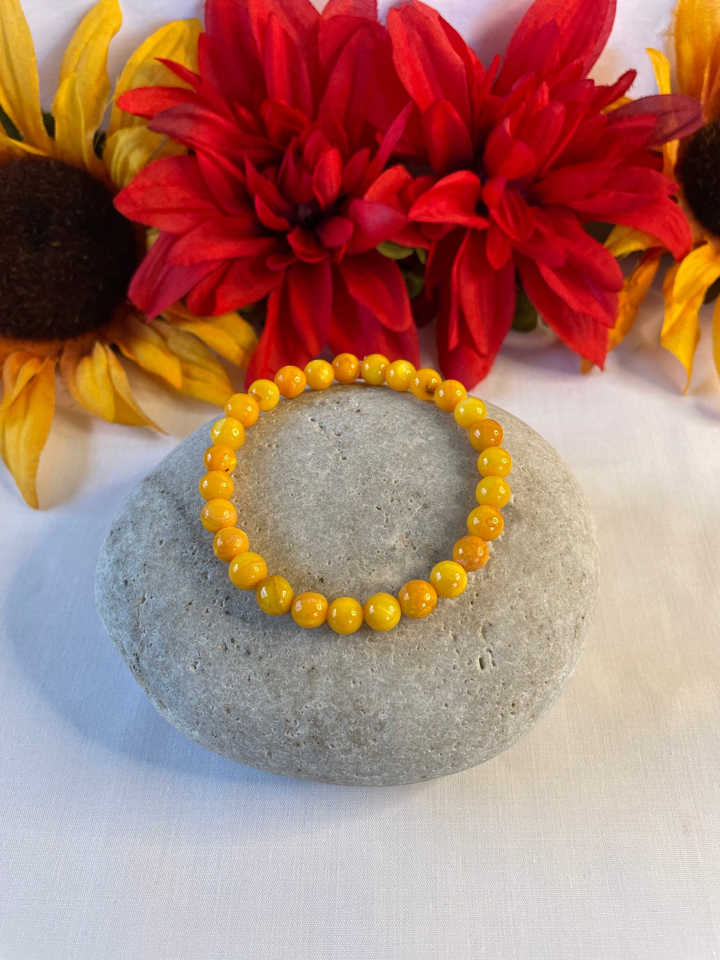 Shell, River Shell, “Yellow” Healing Bracelet.