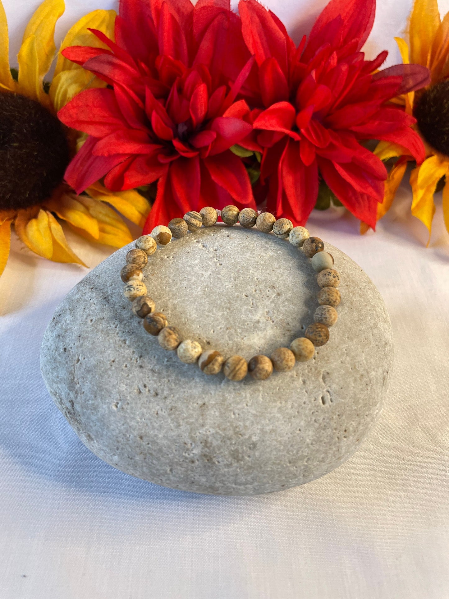 Jasper Beige Stones,1 Healing Bracelet.