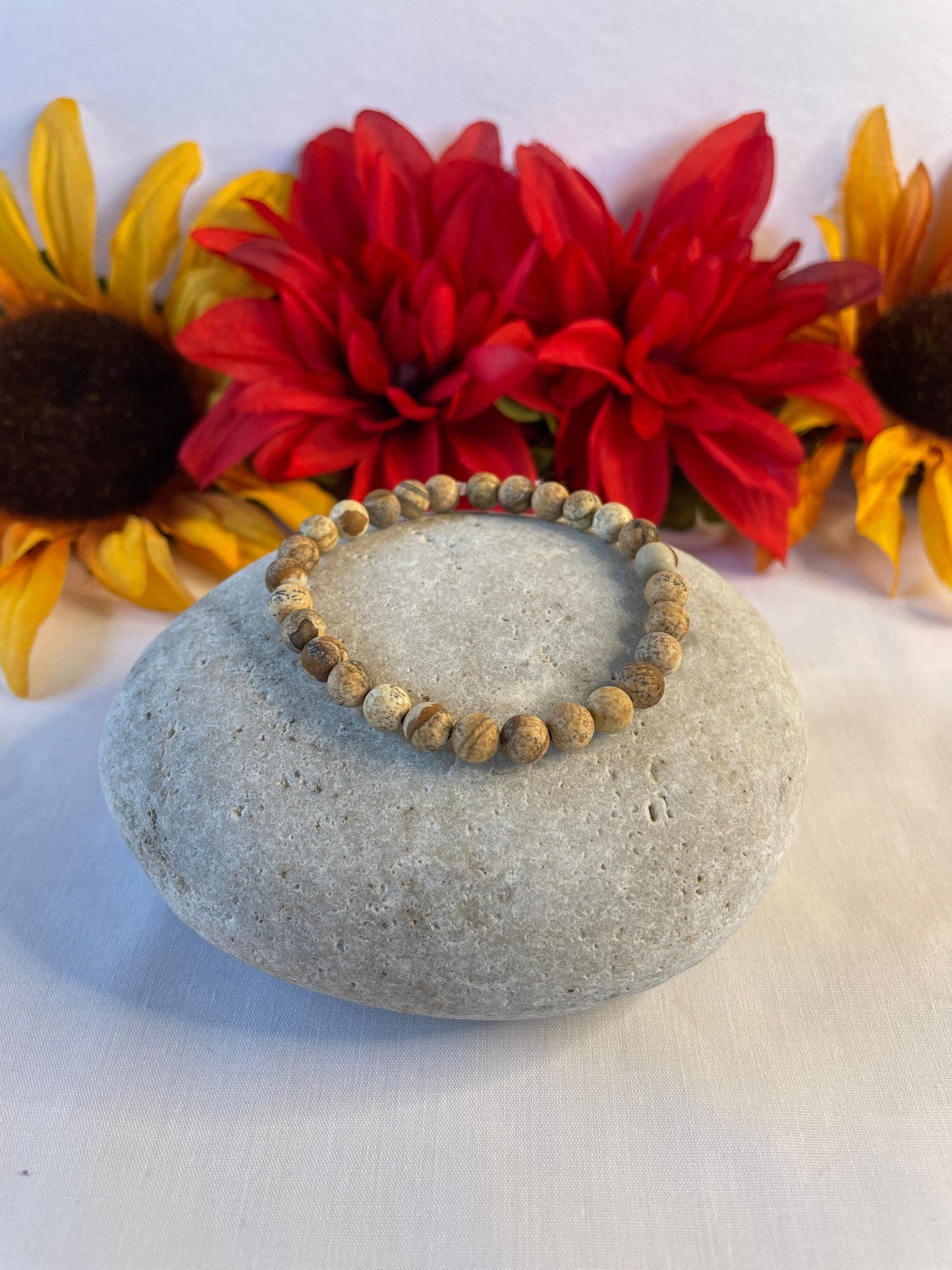 Jasper Beige Stones,1 Healing Bracelet.