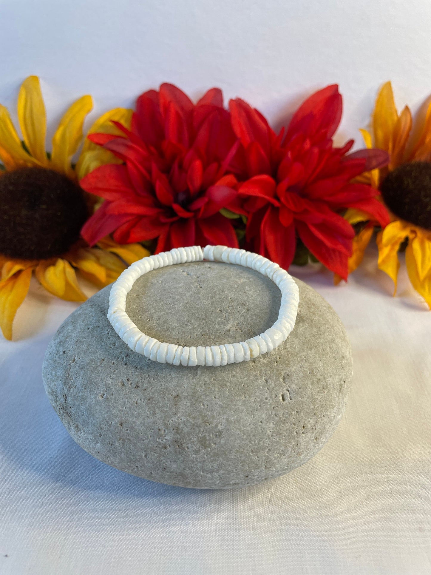 Shell, Moon Shell,  White Healing Bracelet.