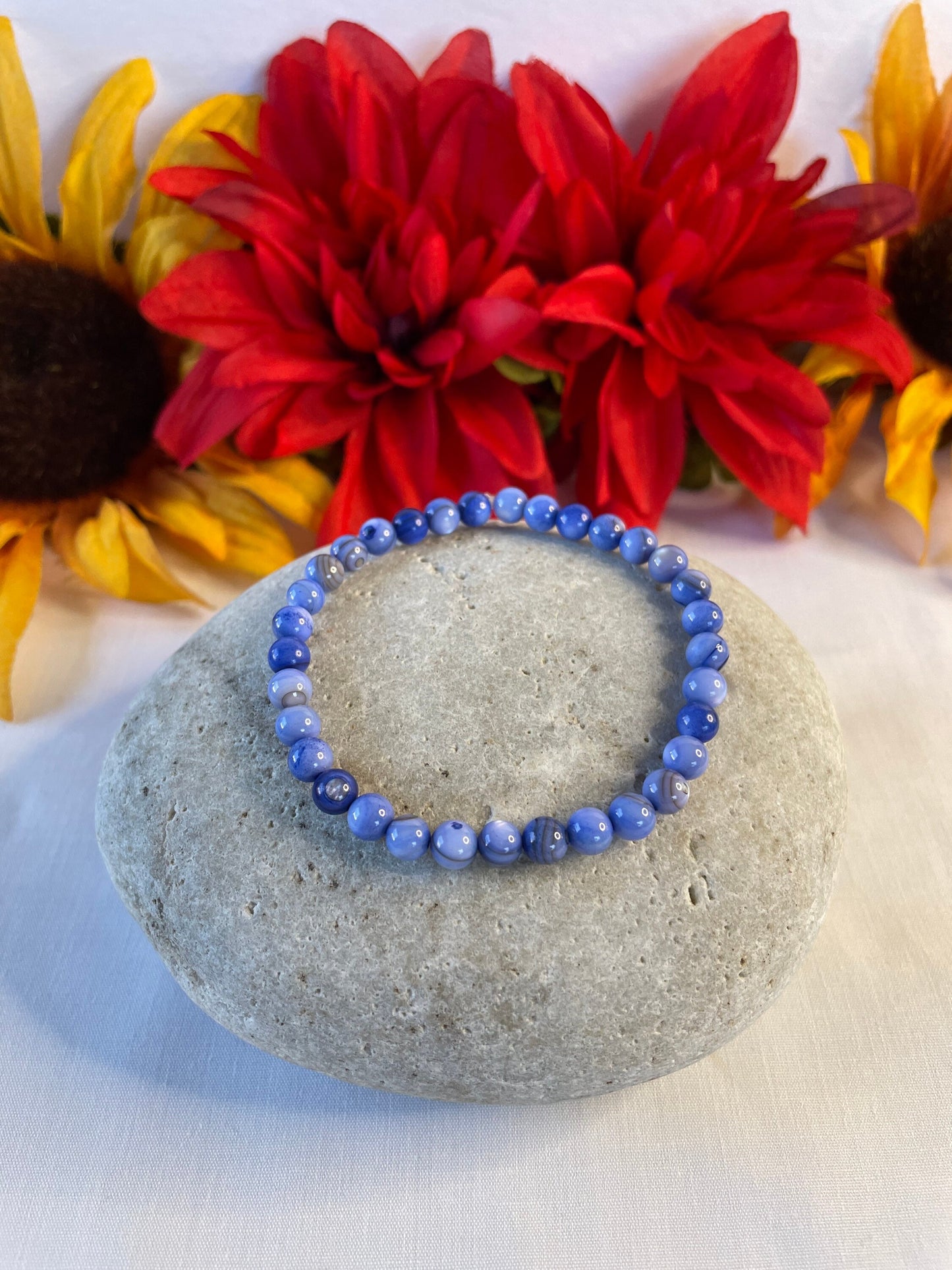 Shell, Light Blue Shell, Healing Bracelet.