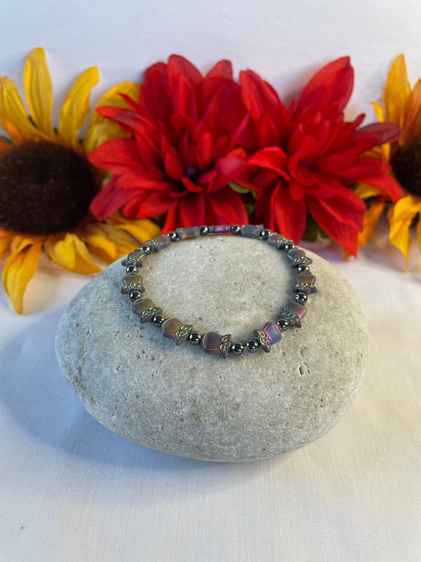 Owl Hematite, Healing Bracelet.