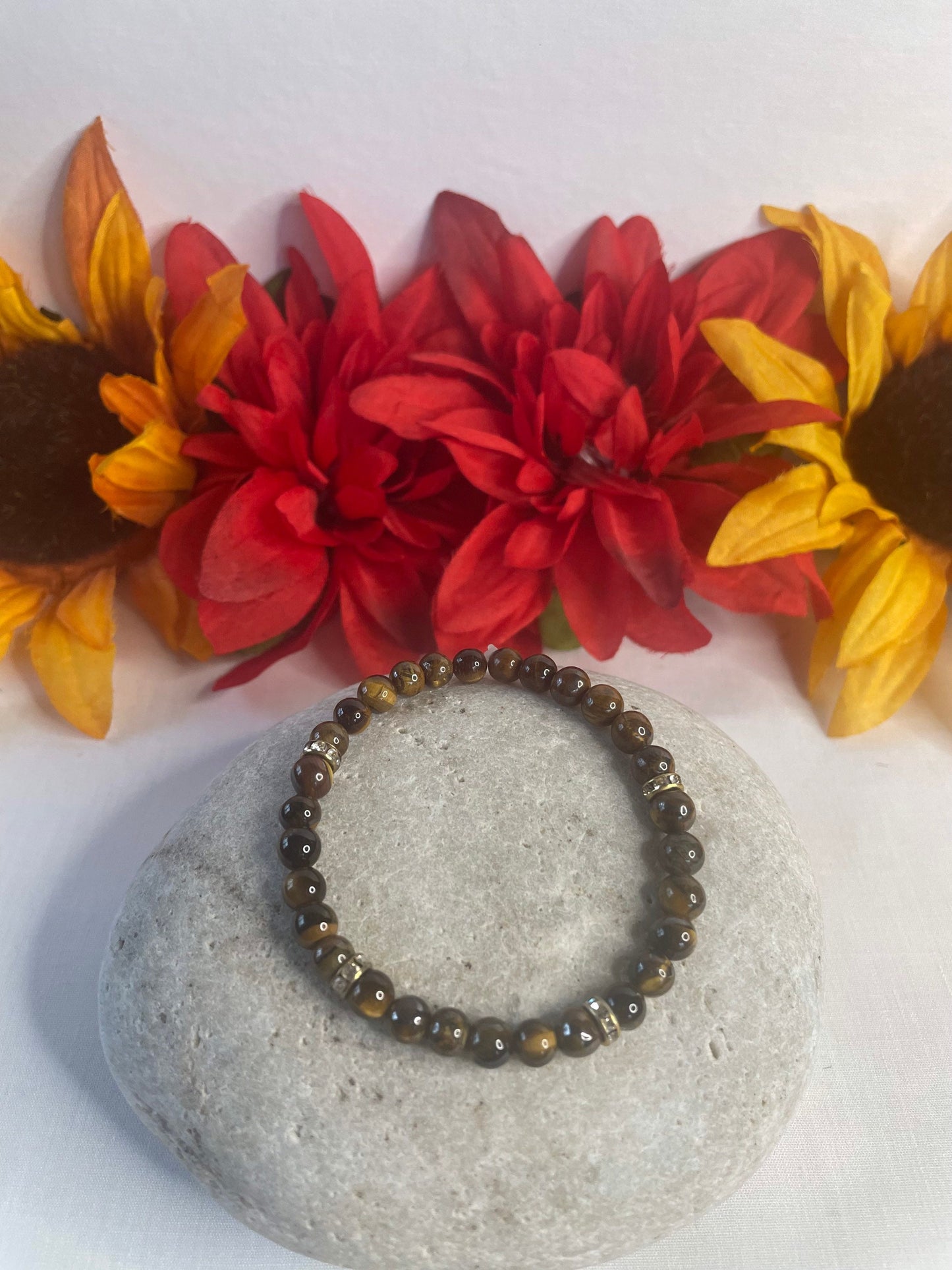 Tiger Eye w/Gold spacers, Healing Bracelet.